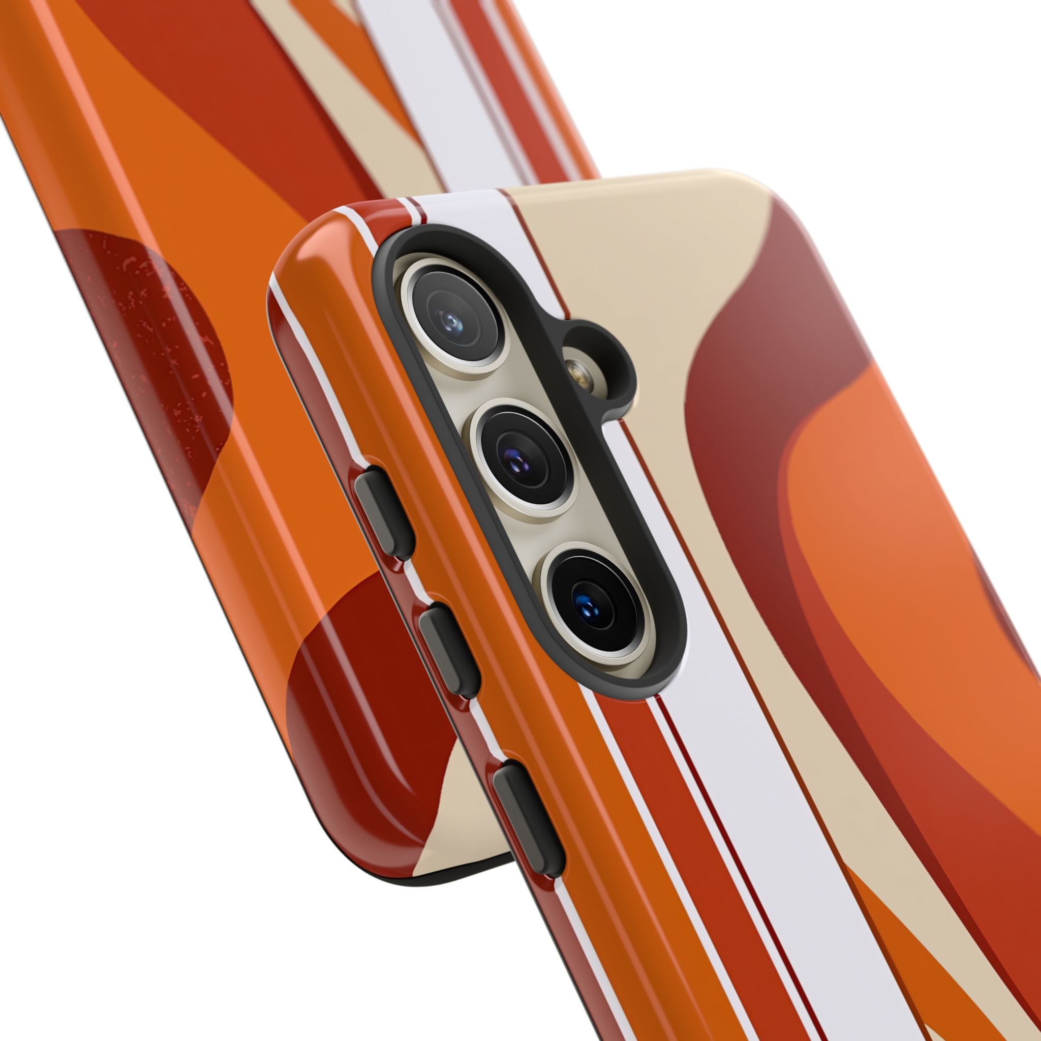 Orange Tough Phone Case for Samsung - Terracotta Metro Line