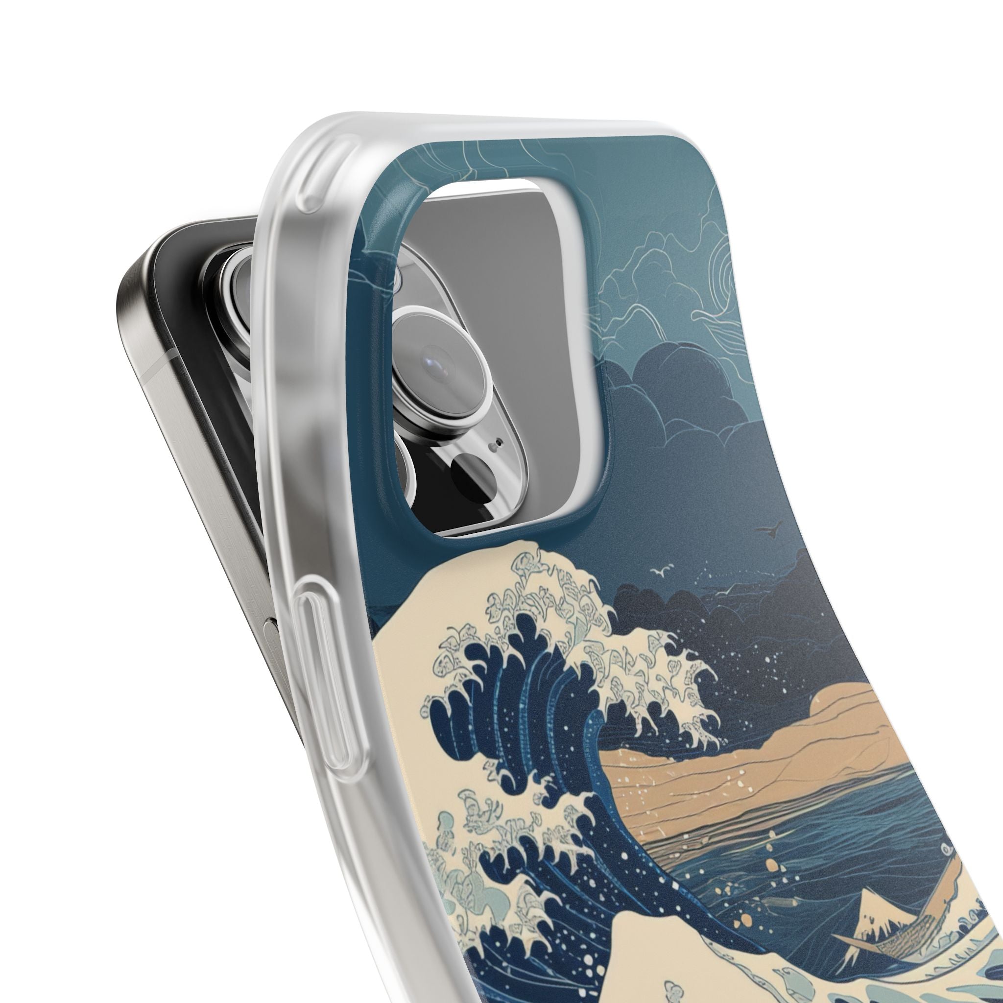 Cresting Blue Wave iPhone 16 Pro Max Case - Soft
