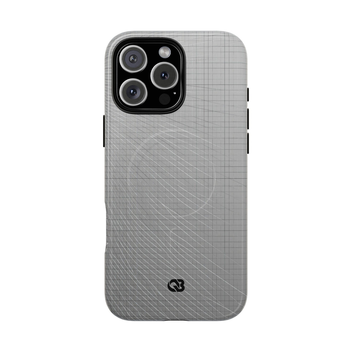Grey Tough 2.0 Magsafe Phone Case for iPhone - Chrome Mesh Warp