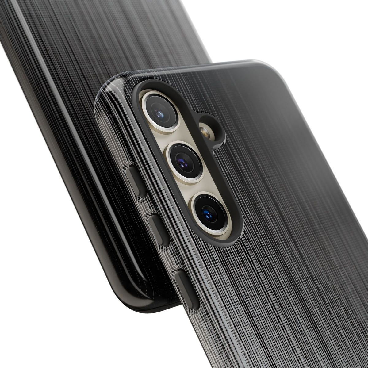 Grey Tough Phone Case for Samsung - Static Vertical Dither