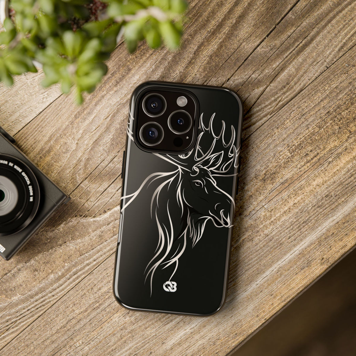 Nordic Moose Contour · Tough Phone Case for iPhone · Black