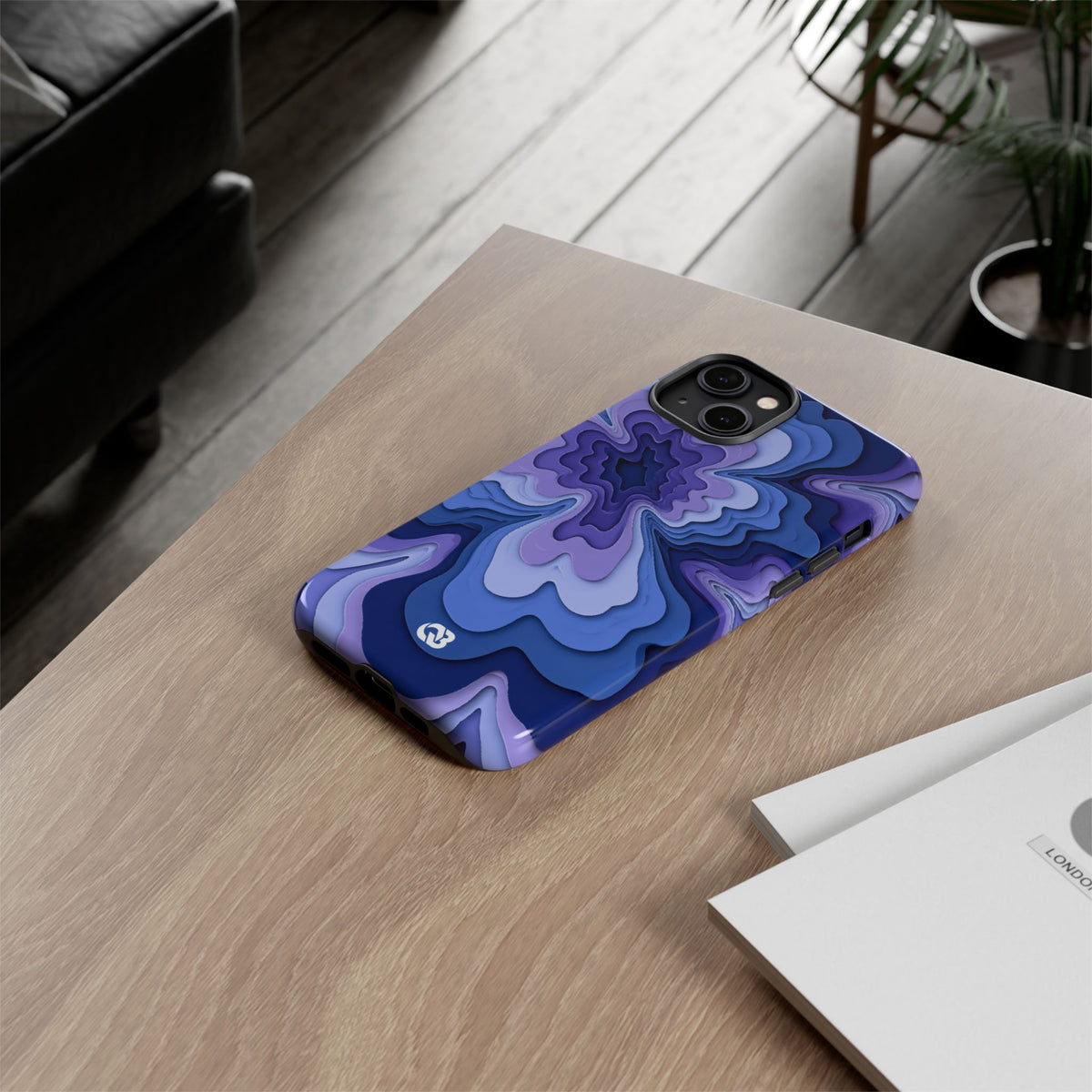 Periwinkle Strata Bloom · Tough Phone Case for iPhone · Purple