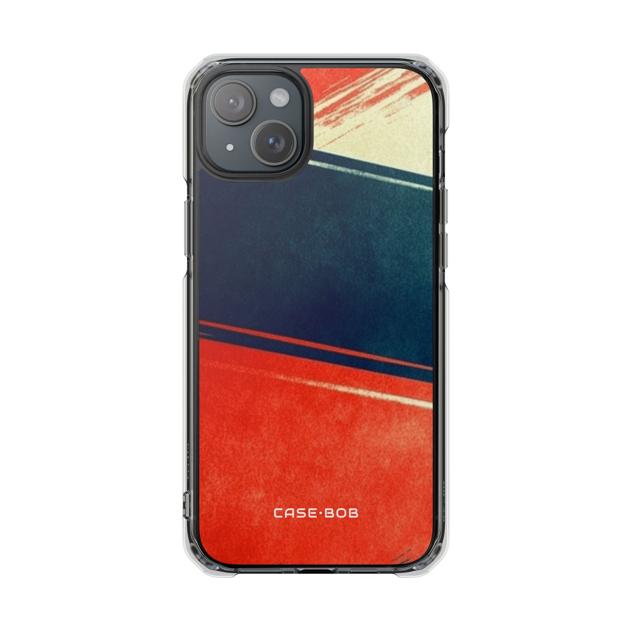 Blaues diagonales Bewegungsmuster iPhone 15 Plus Case - Impact