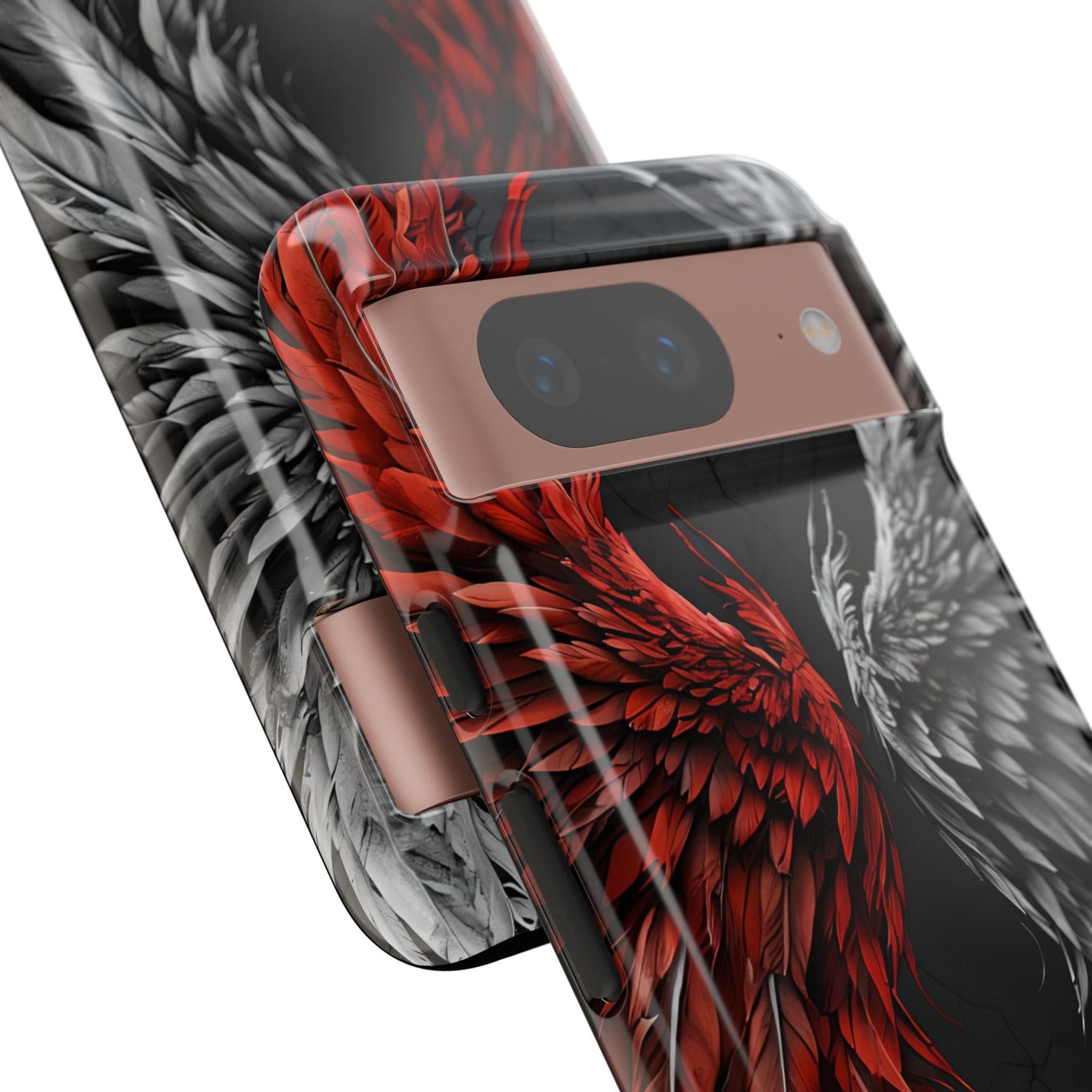 Split Crimson Wing · Tough Phone Case for Google Pixel