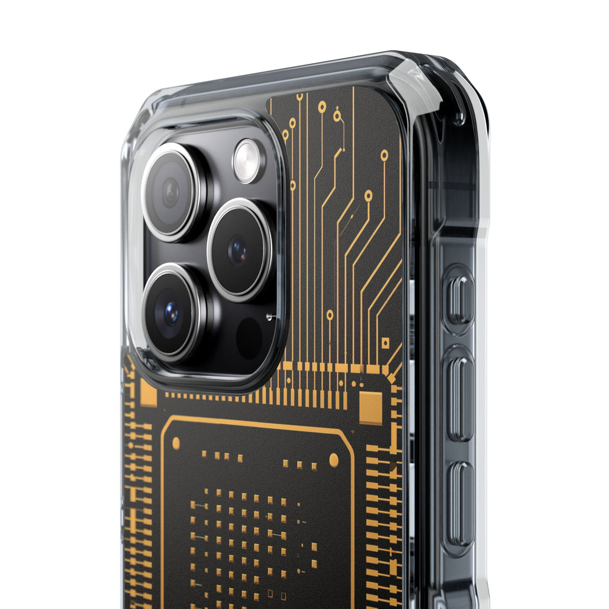Gold Impact MagSafe Phone Case for iPhone - Cyber Gold Processor