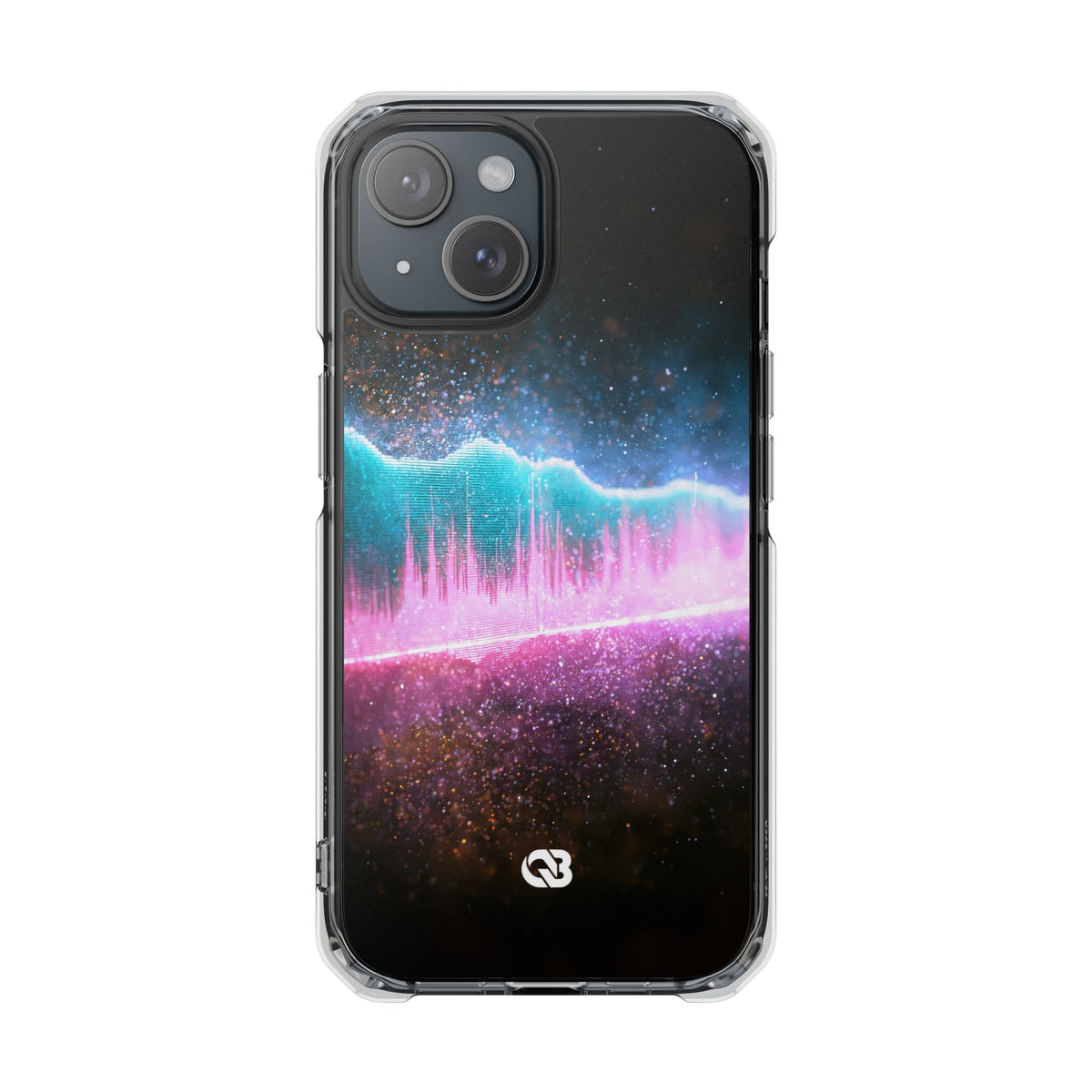 Digital Frequency · Clear Impact Magnetic Phone Case for iPhone · Pink