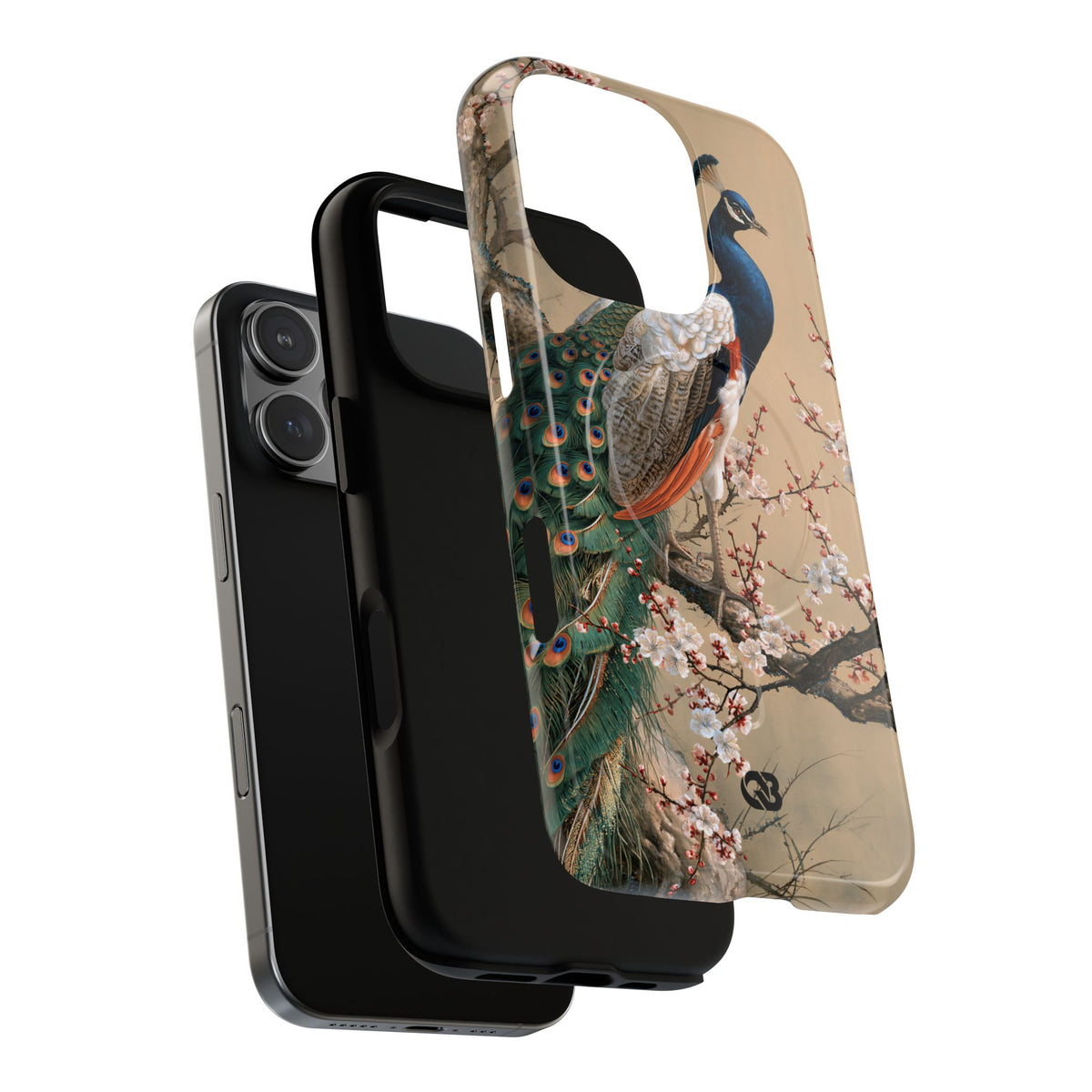 Imperial Peacock Blossom · Tough 2.0 Magnetic Phone Case for iPhone · Beige