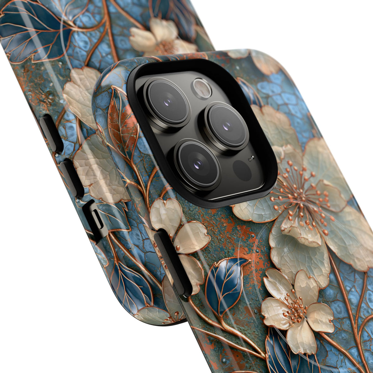 Gilded Blossom Reverie · Tough 2.0 Magnetic Phone Case for iPhone · Teal