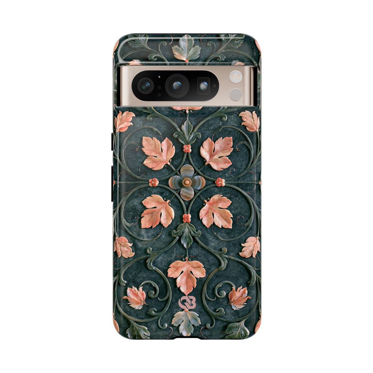 Florentine Rose Arabesque · Tough Phone Case for Pixel · Green