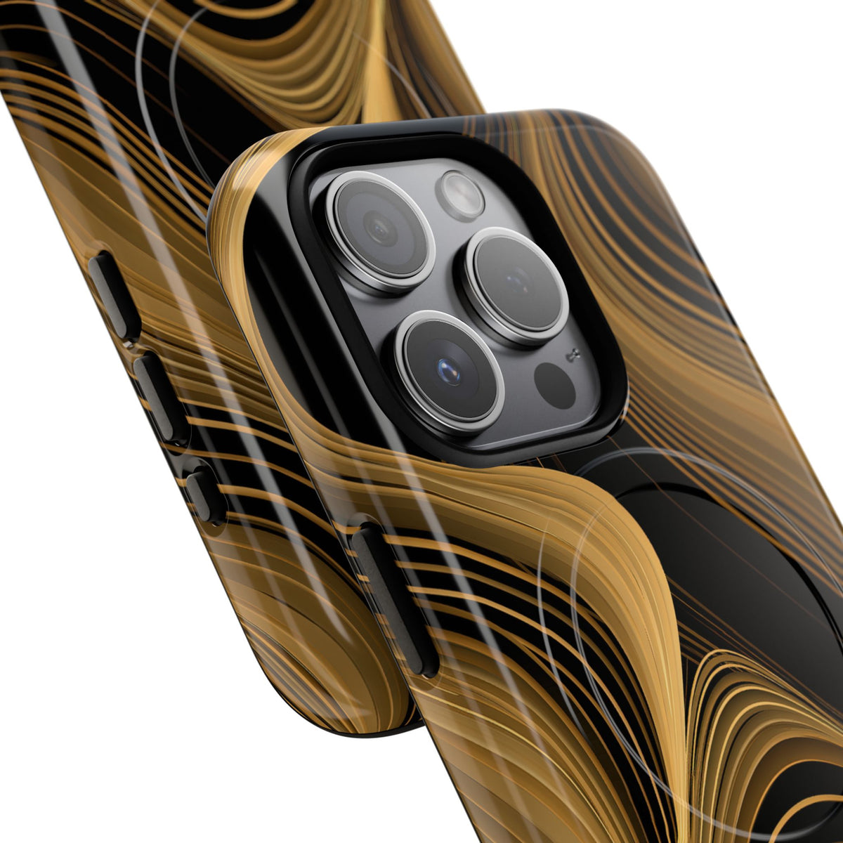 Gold Tough 2.0 Magsafe Phone Case for iPhone - Molten Copper Strands