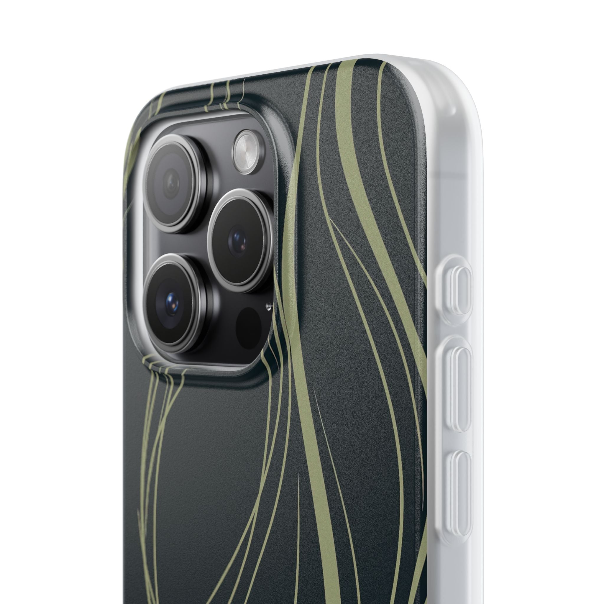 Green Lite Phone Case for iPhone - Obsidian Sage Flow