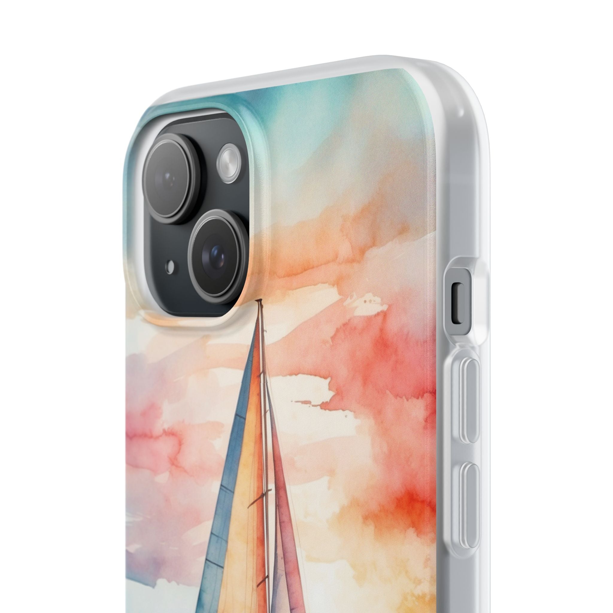 Crimson Horizon Sail · Soft Hoesje voor iPhone