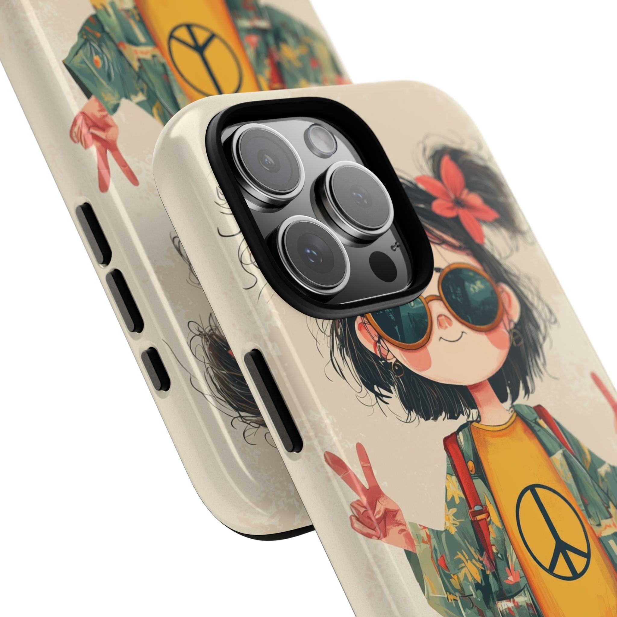 Peace Pigtails iPhone 16 Pro Max Skal - Tough