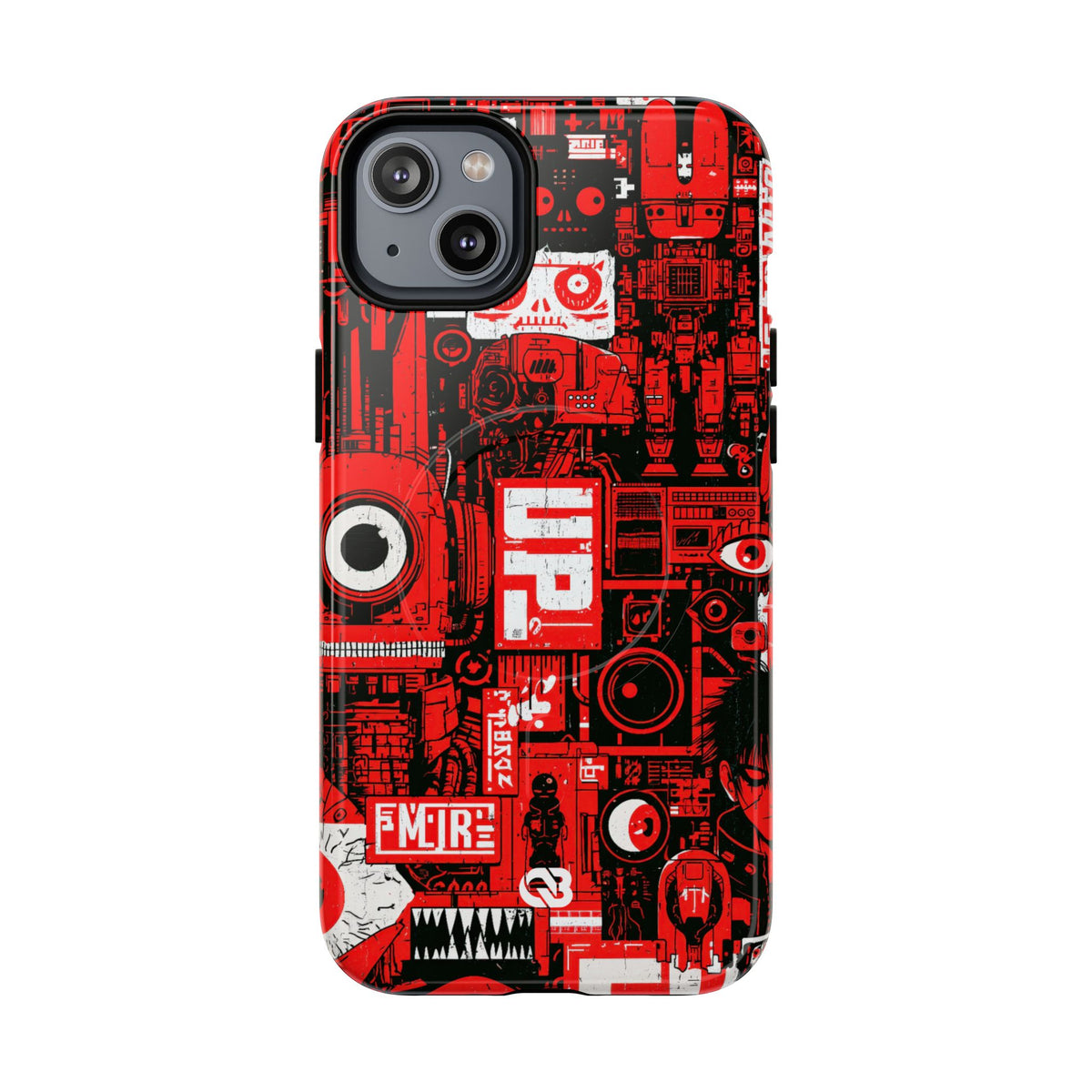 Neo Mecha Collage · Tough 2.0 Magnetic Phone Case for iPhone · Red