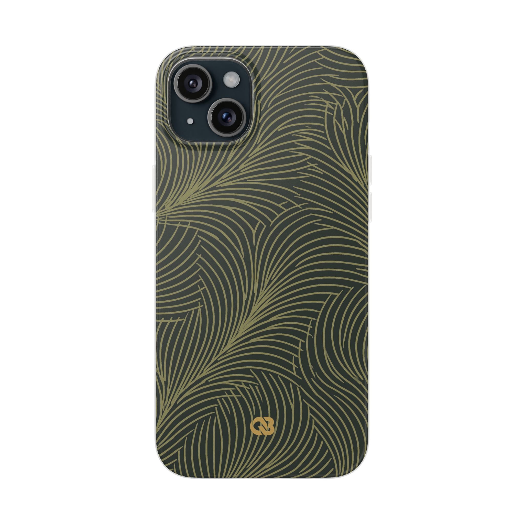 Green Lite Phone Case for iPhone - Dark Olive Plume
