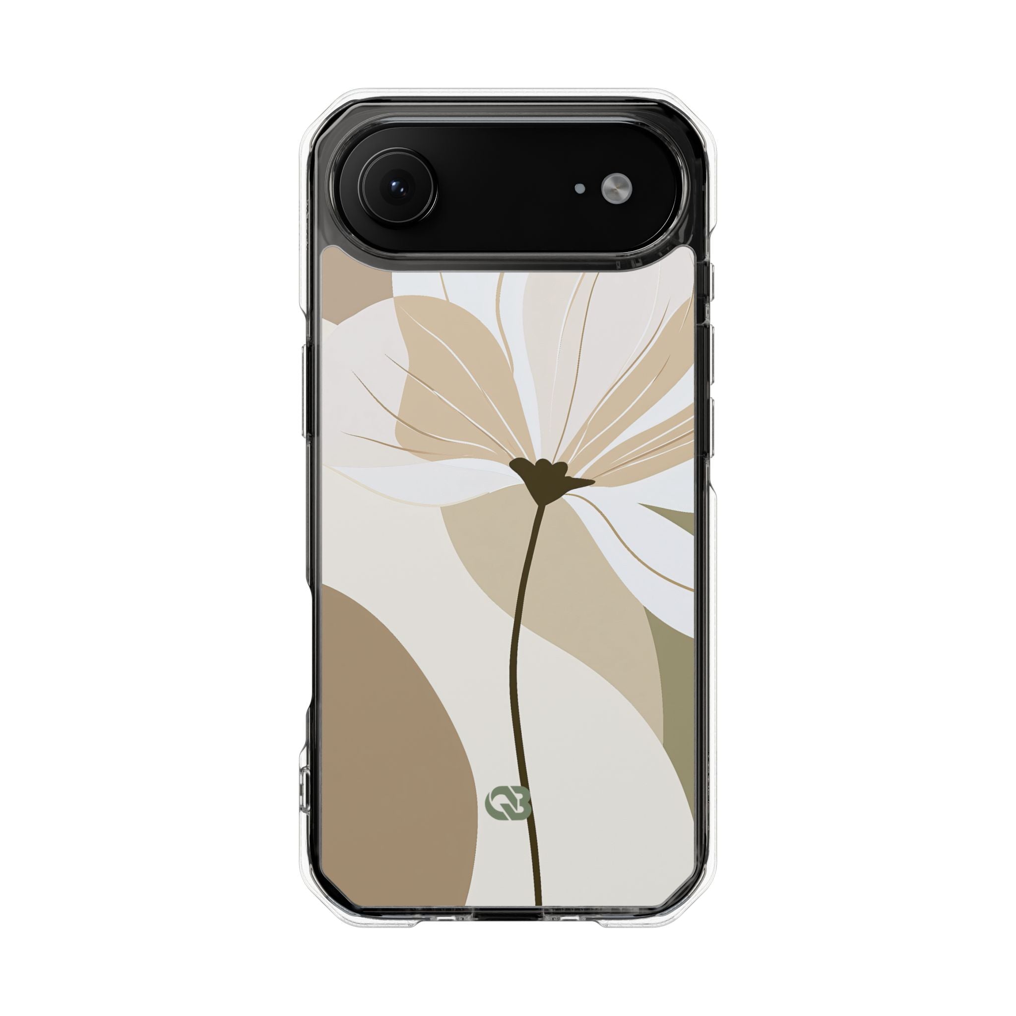 Beige Impact MagSafe Phone Case for iPhone - Sage Linen Magnolia