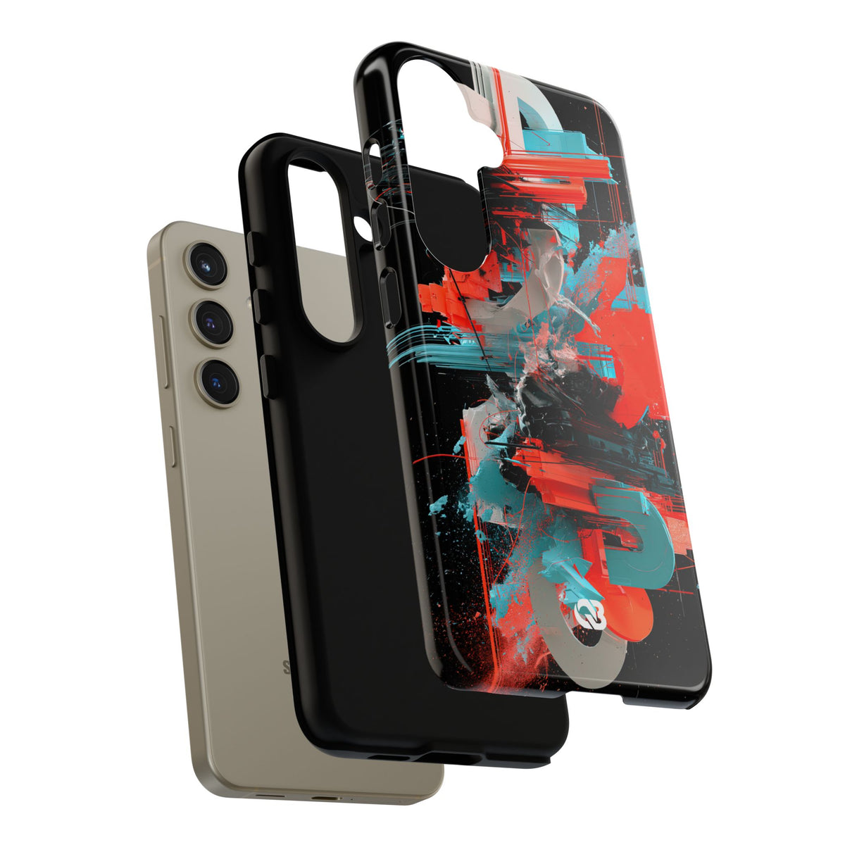 Fragmented Cyber Core · Tough Phone Case for Samsung · Black