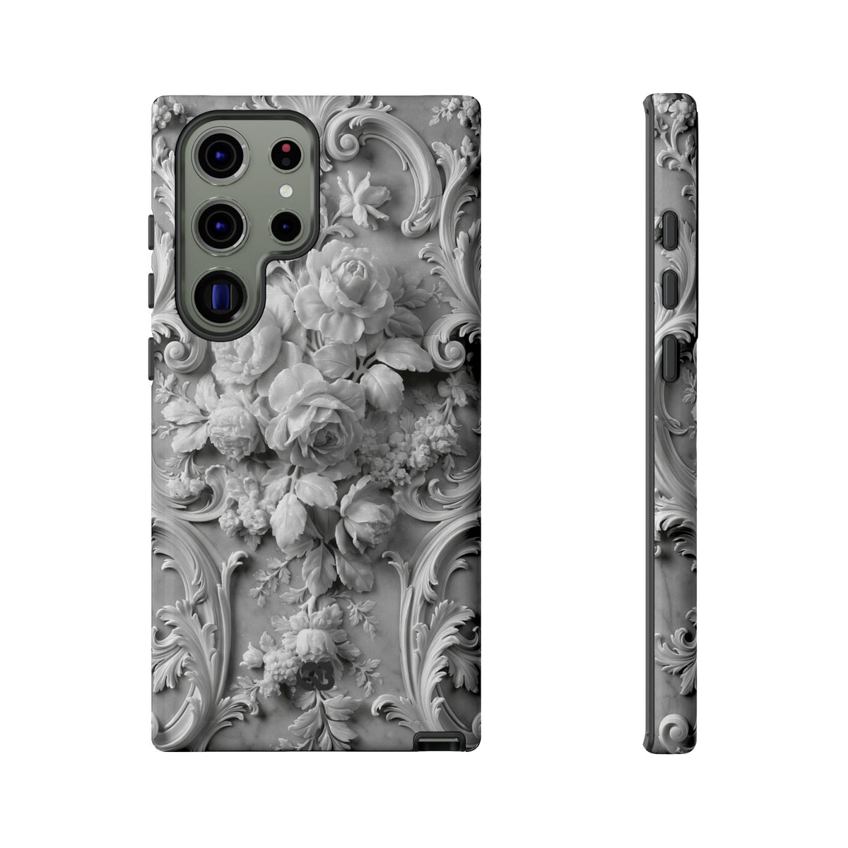 Rococo Marble Rose · Tough Phone Case for Samsung · White