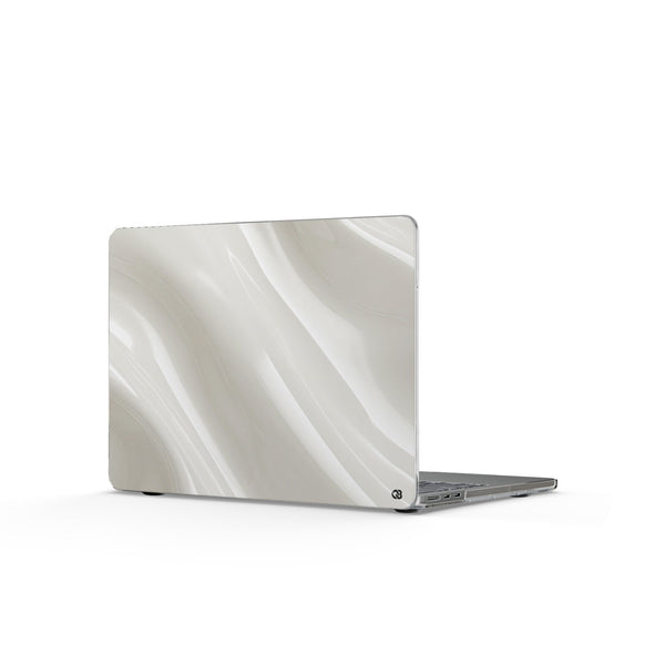 Liquid Enamel Fold · Clear Hard Case for MacBook · White