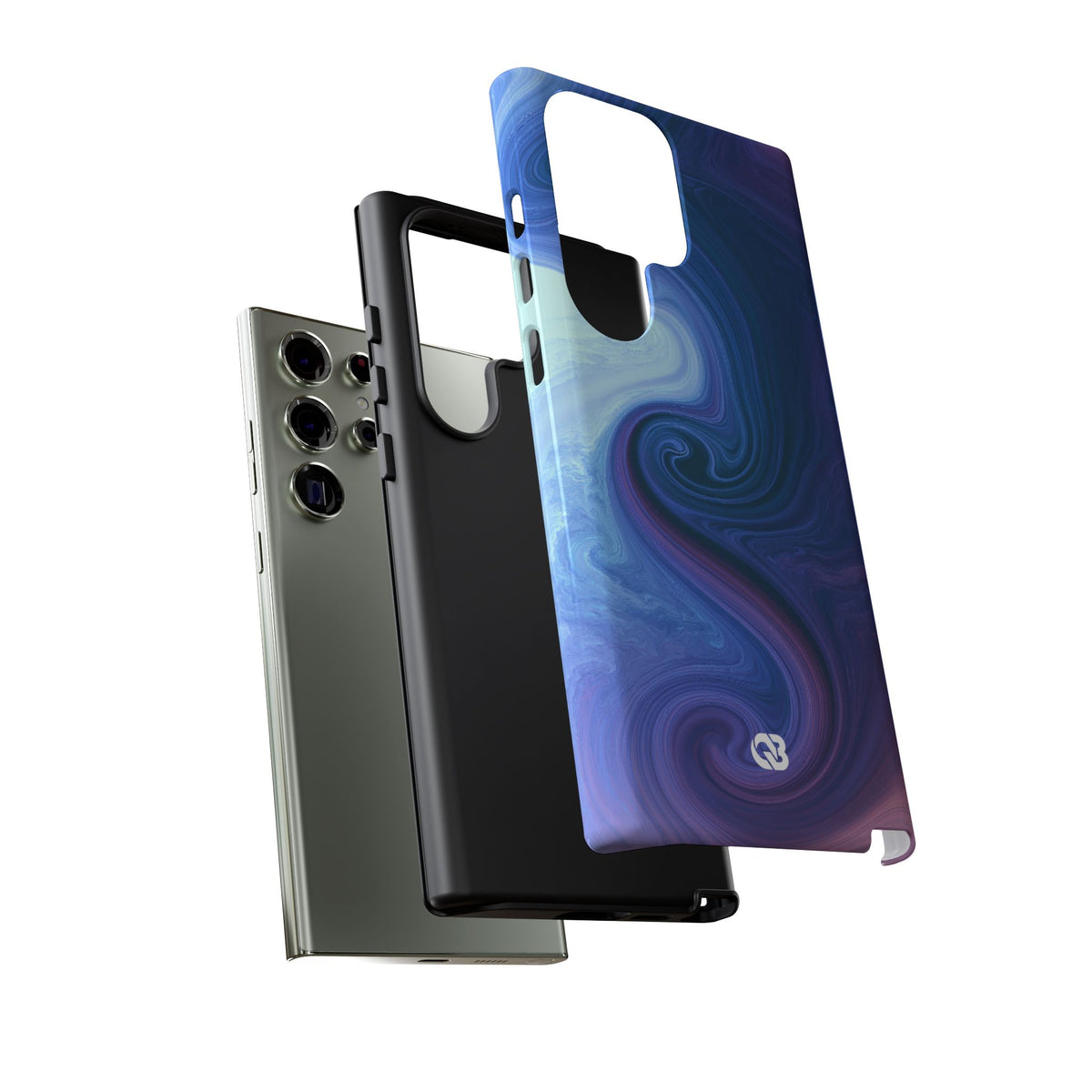 Azure Fluid Swirl · Tough Phone Case for Samsung · Blue