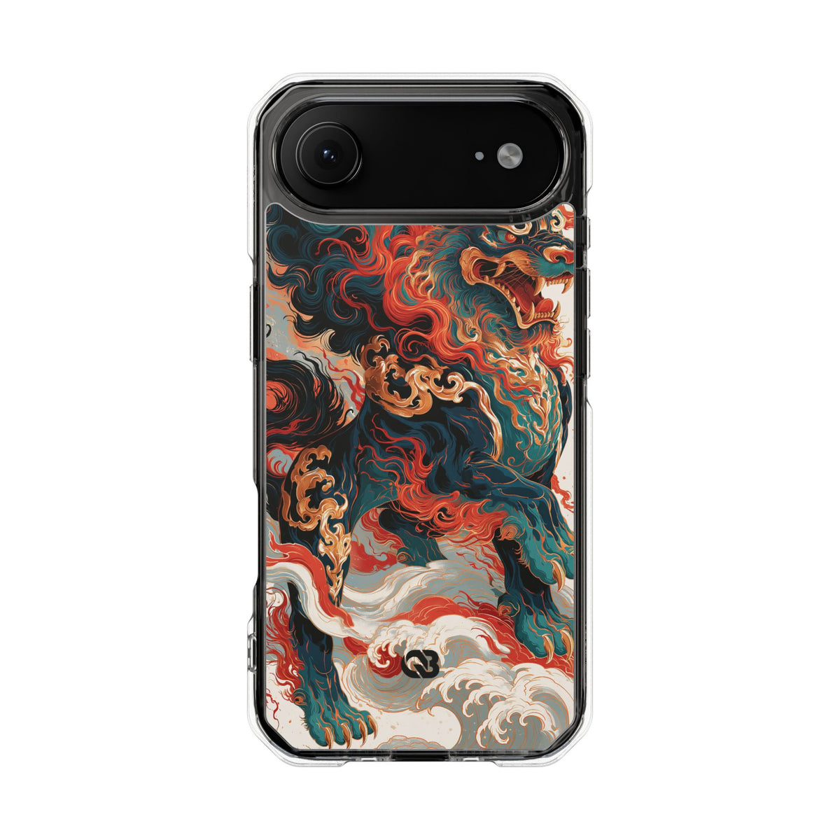 Imperial Shishi · Clear Impact Magnetic Phone Case for iPhone · Teal