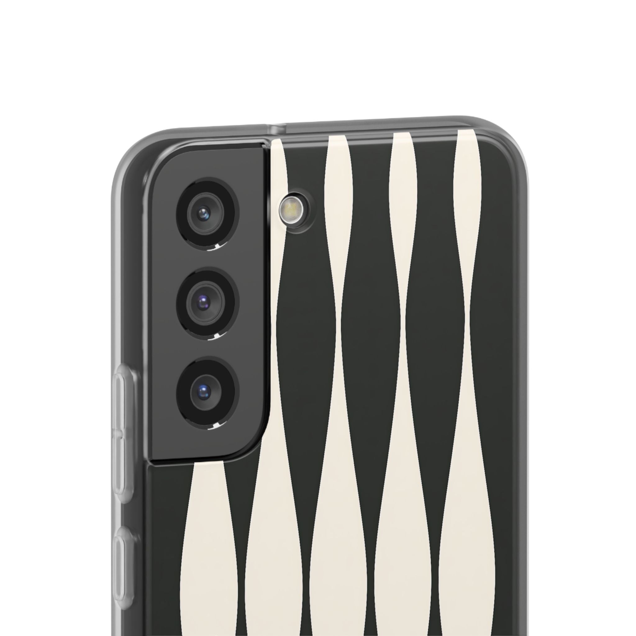 Black Lite Phone Case for Samsung - Ivory Spindle Grid