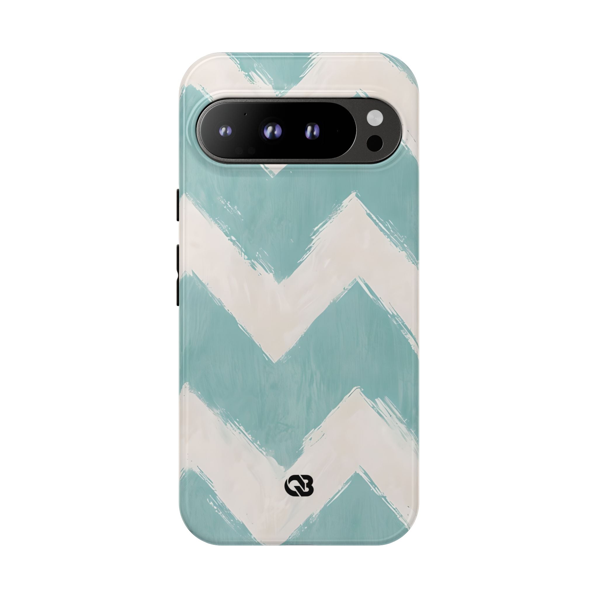 Teal Painted Chevron · Tough Phone Case for Google Pixel