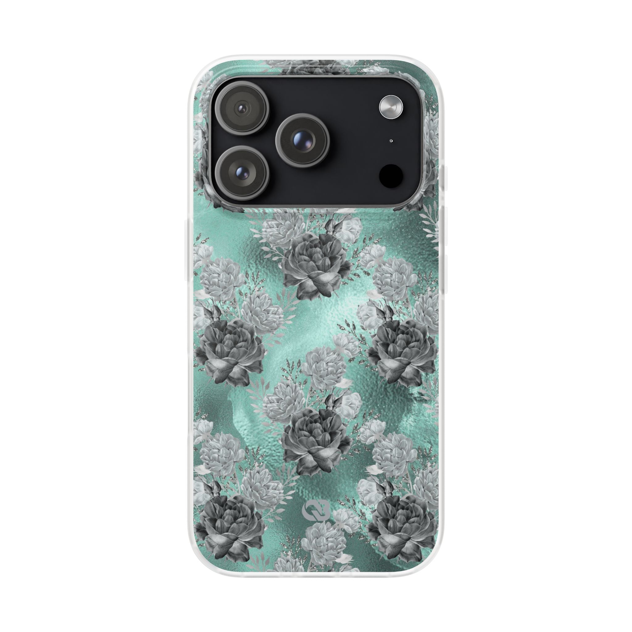 Frost Mint Floral · Soft Handyhülle für iPhone