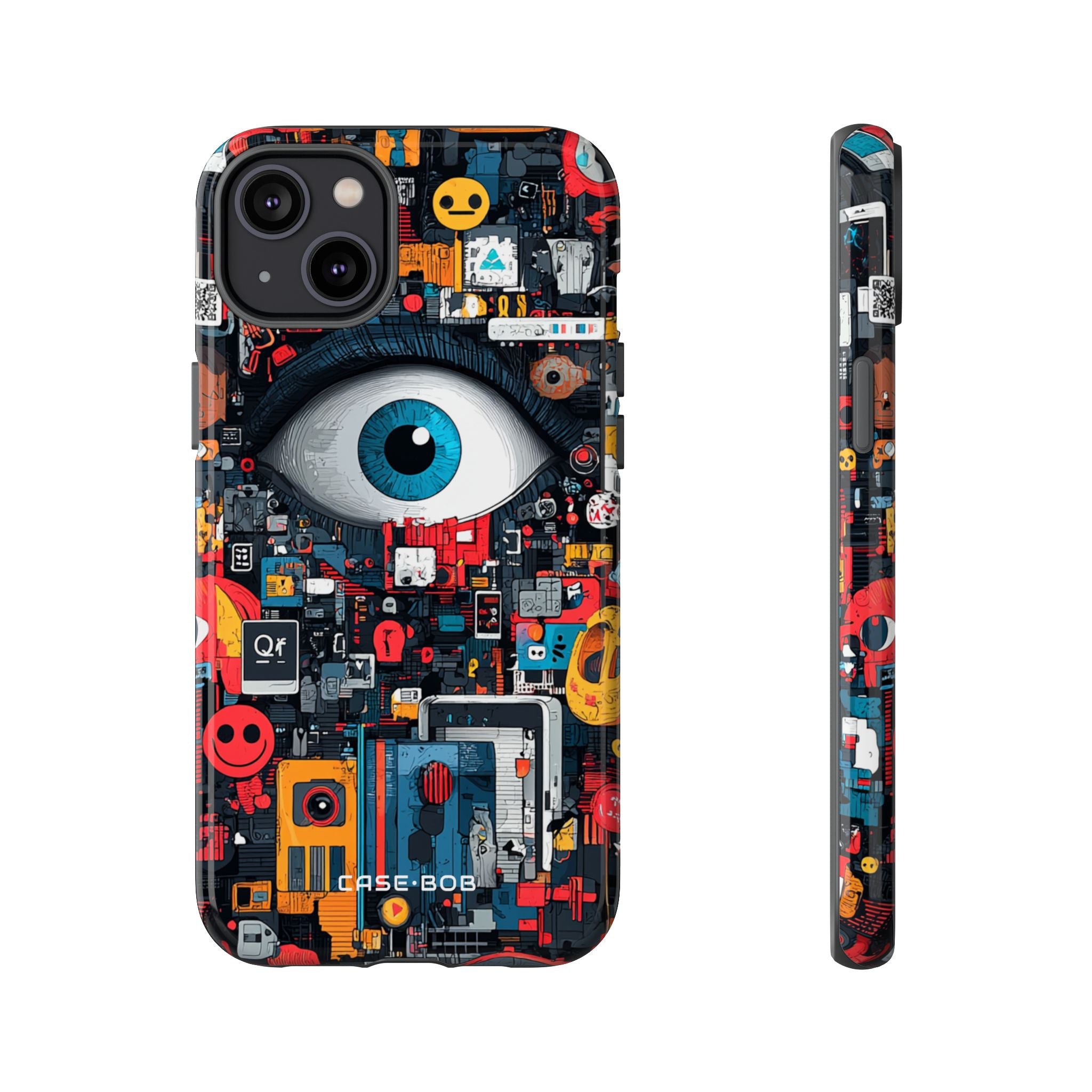 Digitale Oog Blauw iPhone 14 Plus Case - Tough