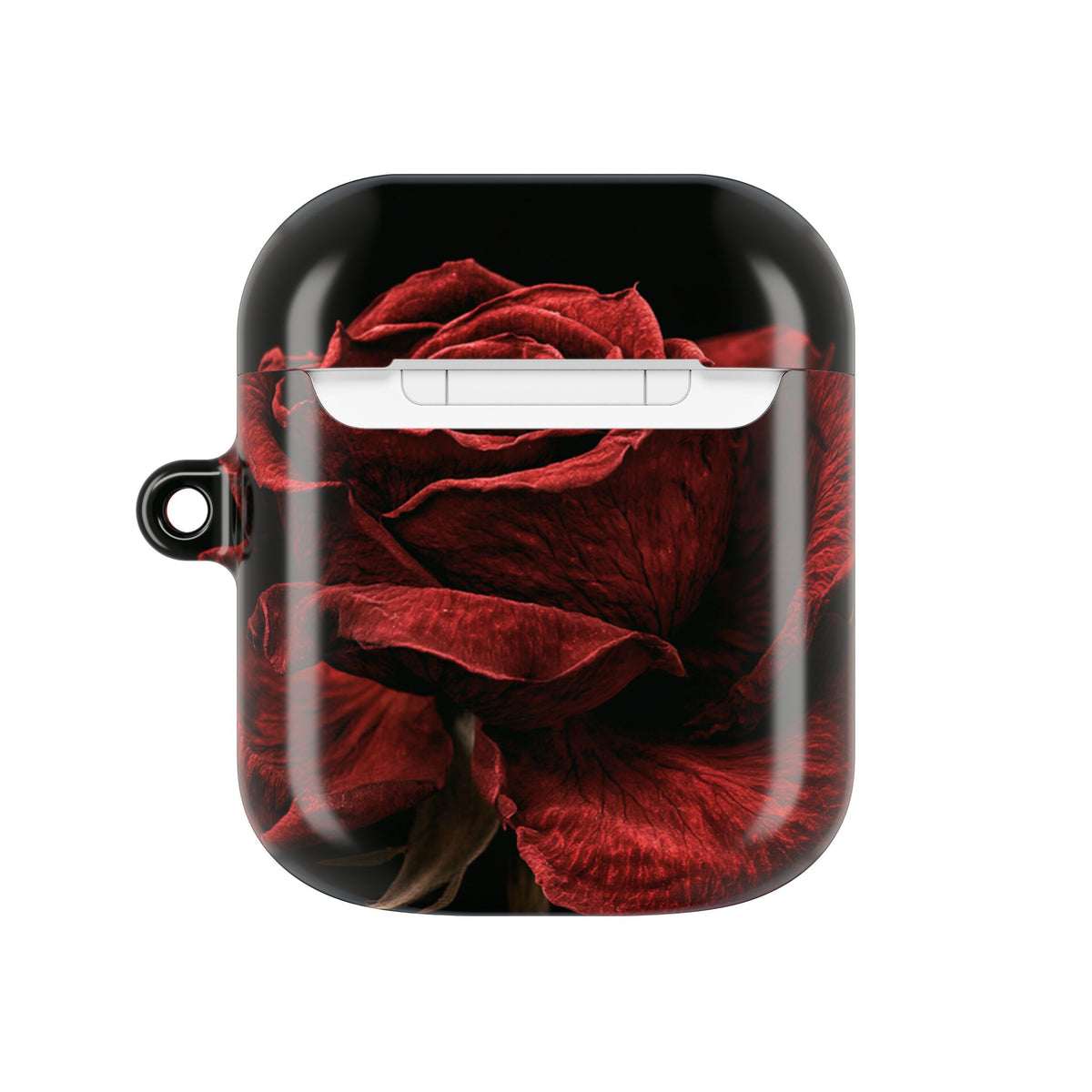 Crimson Noir Rose · Hard Case for AirPods & AirPods Pro · Black