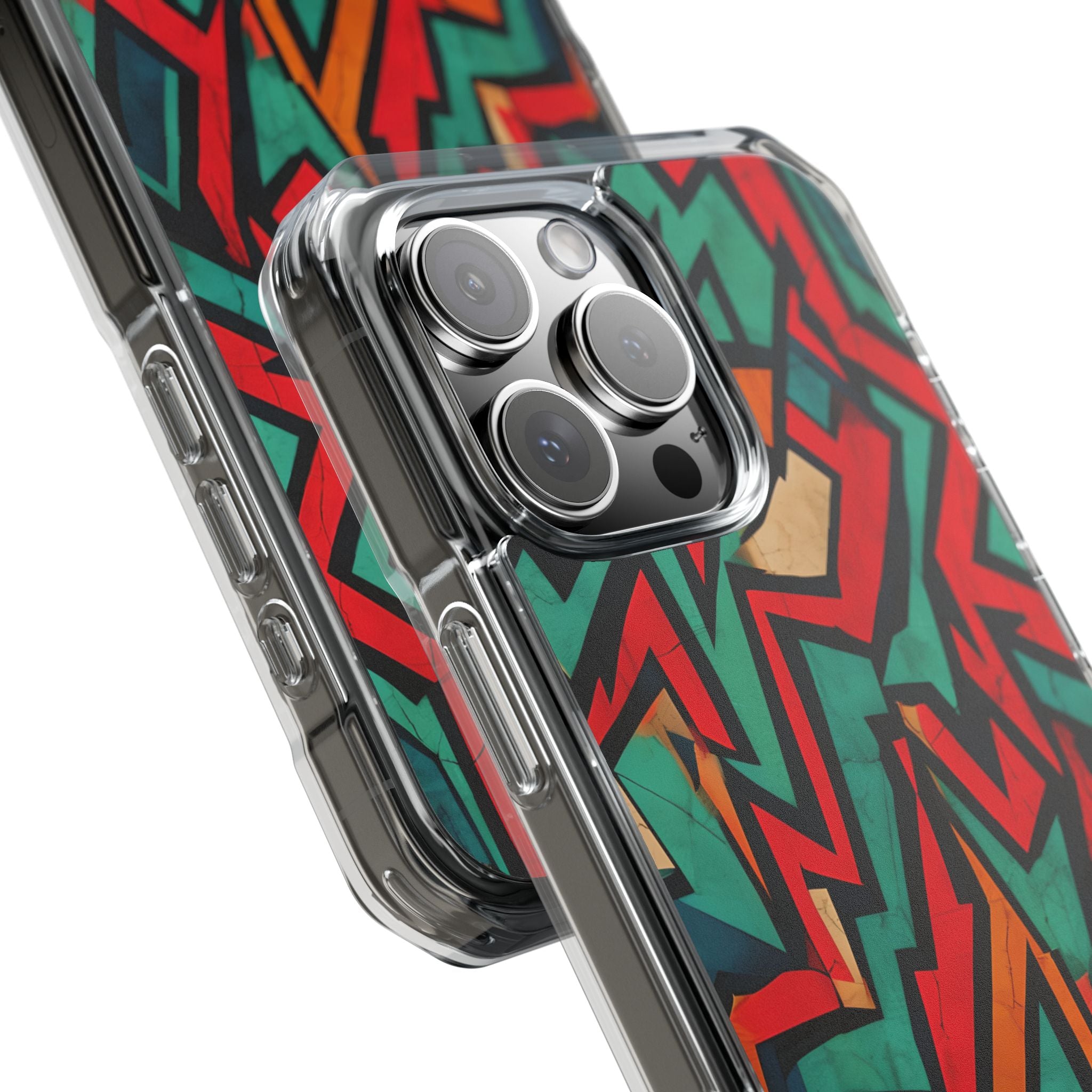 Jagged Teal Static · Impact Phone Case for iPhone · Magsafe