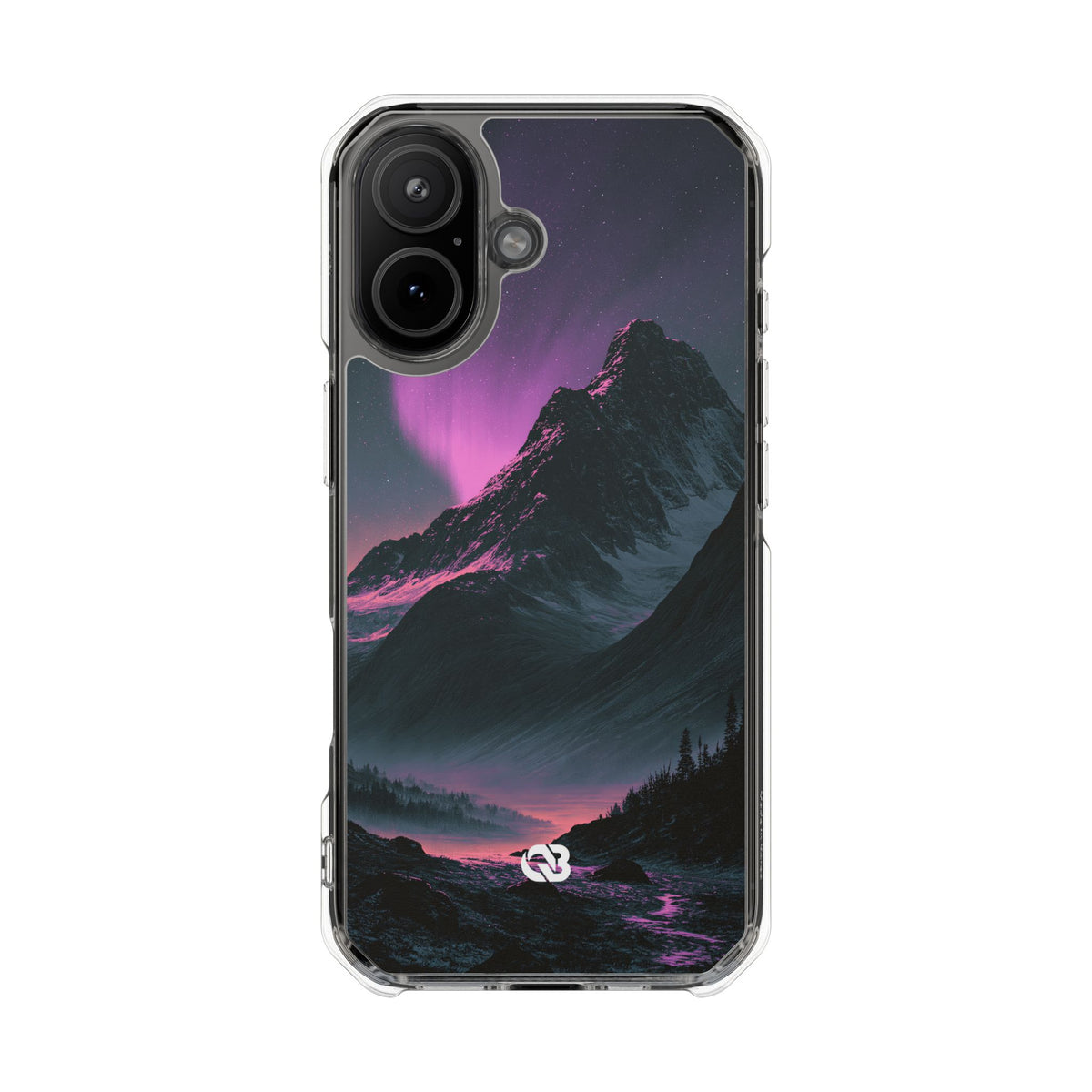 Arctic Aurora Summit · Clear Impact Magnetic Phone Case for iPhone · Black