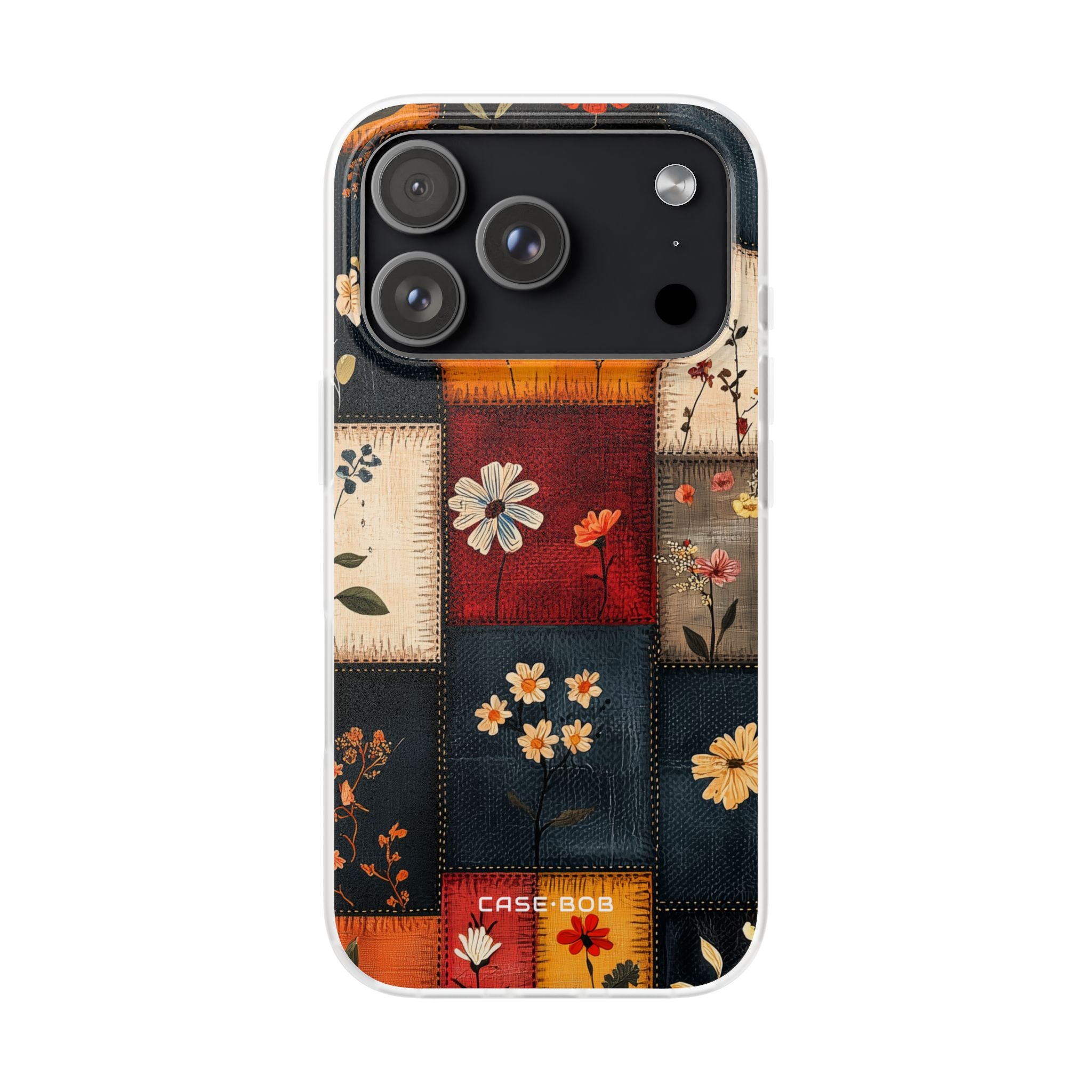 Patchwork Blooms iPhone 17 Pro Case - Soft - CASE•BOB