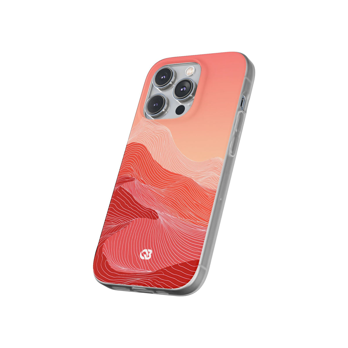 Coral Ridge Contours · Lite Phone Case for iPhone · Red