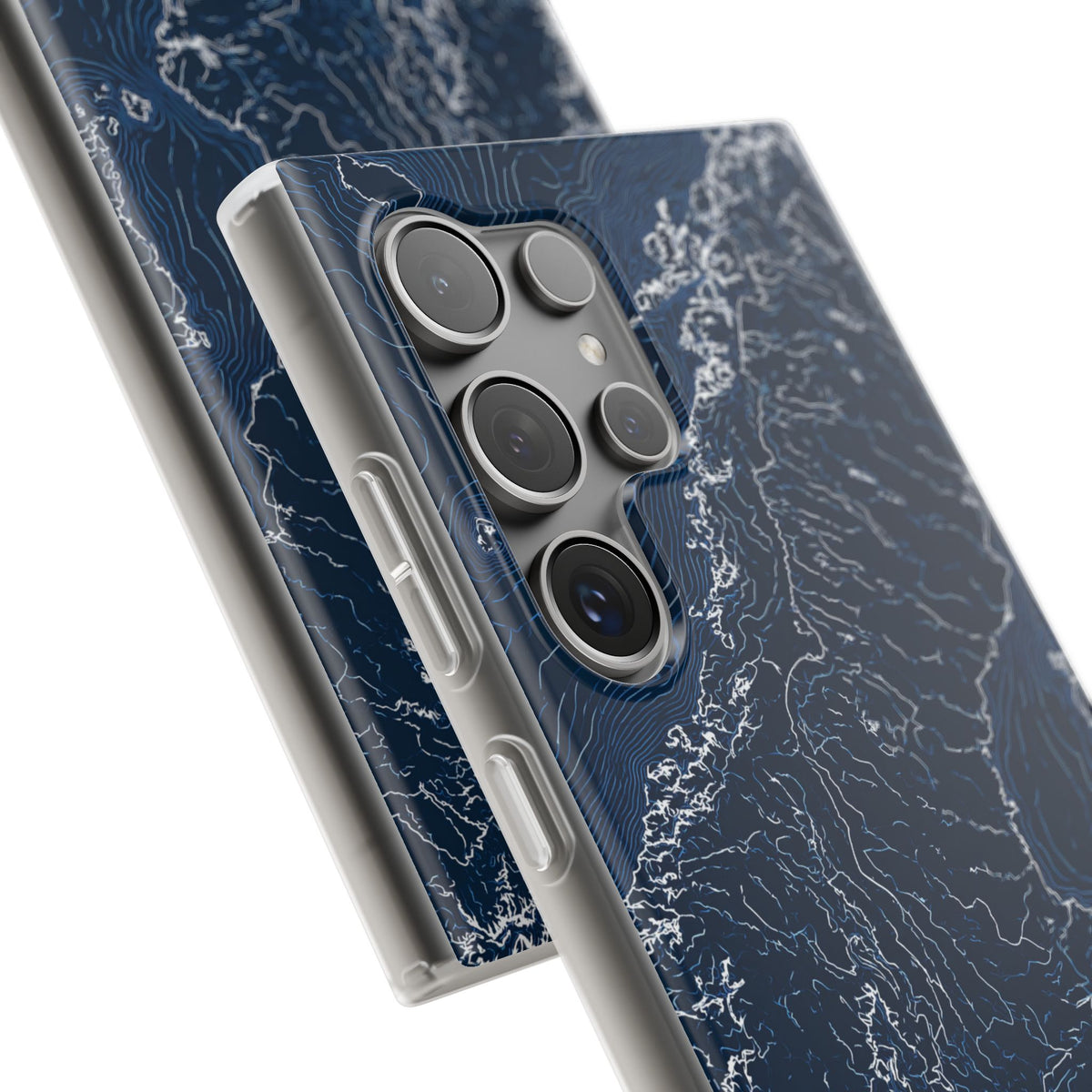 Nordic Contour Chart · Lite Phone Case for Samsung · Blue