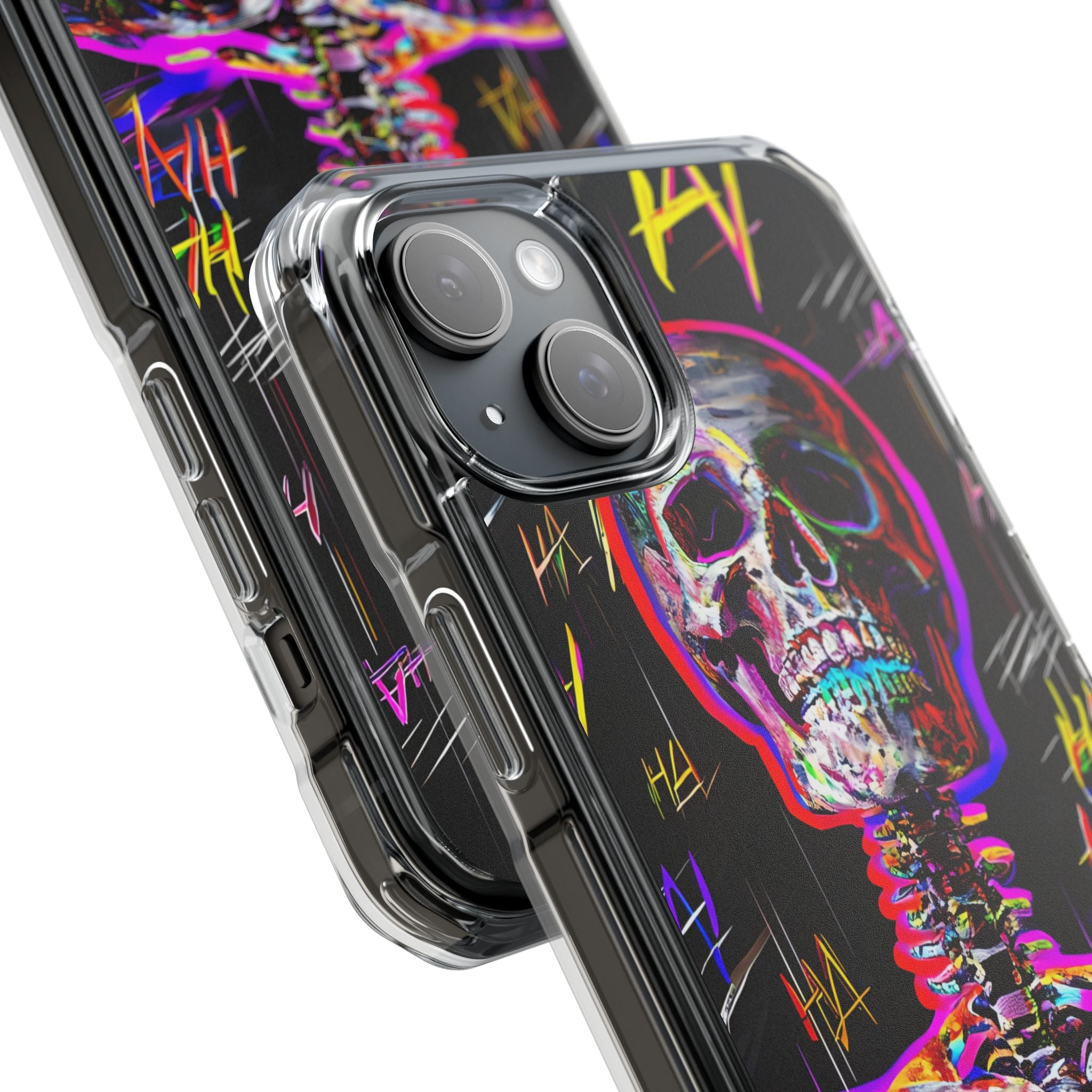 Neon Glitch Skeleton · Impact Handyhülle für iPhone · Magsafe
