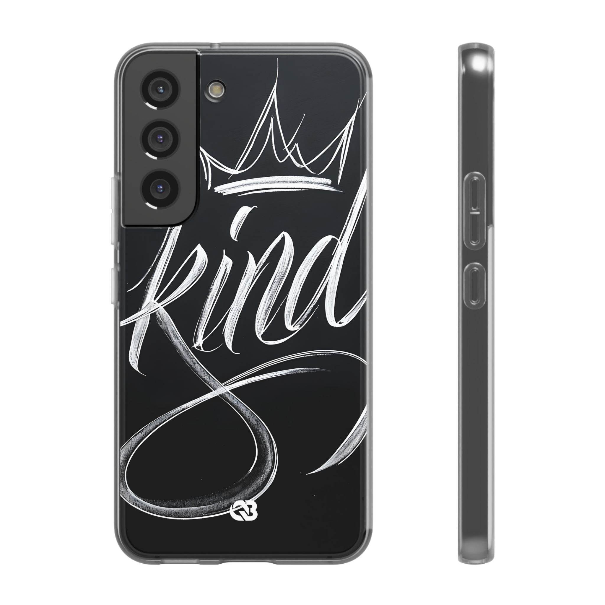 Noir Crown Script · Soft Phone Case for Samsung
