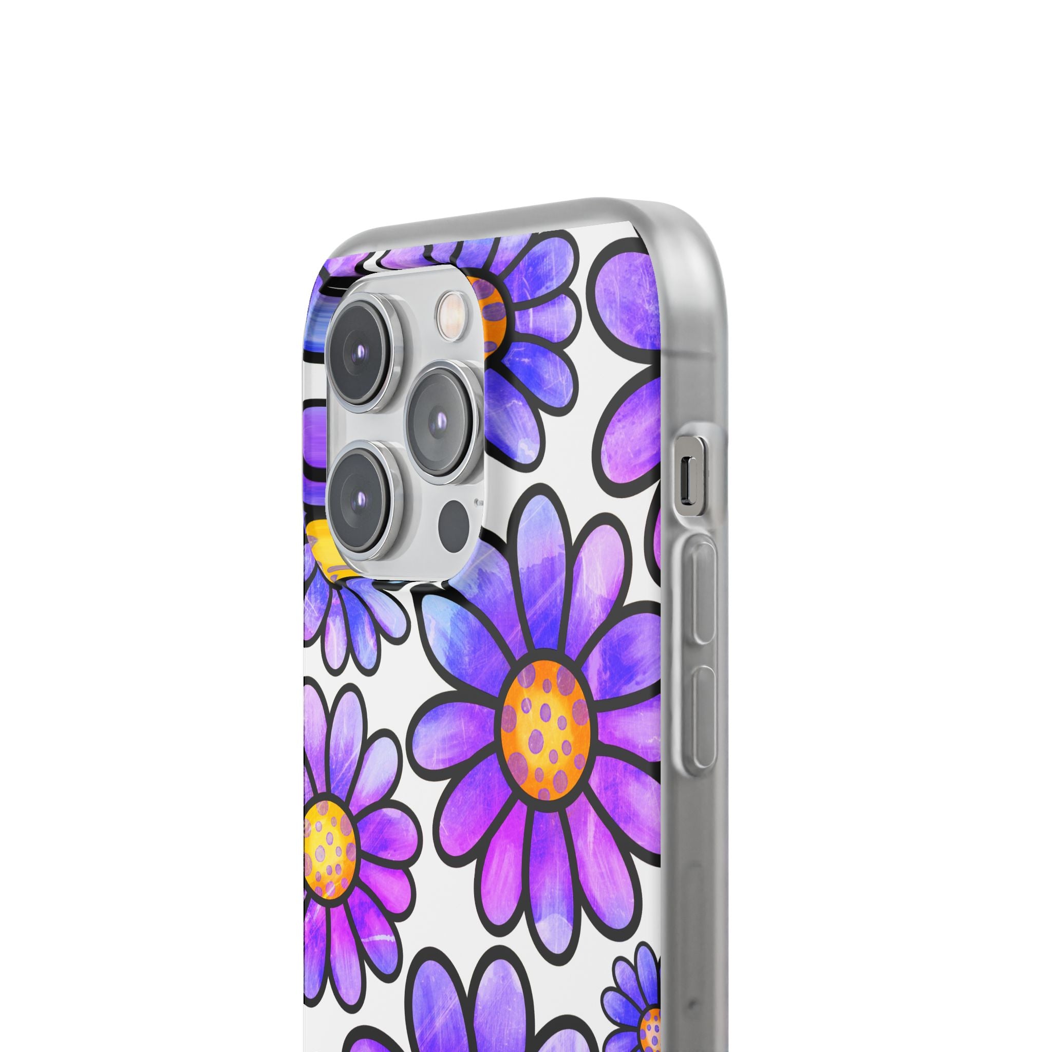 Violet Grunge Bloom · Soft Hoesje voor iPhone