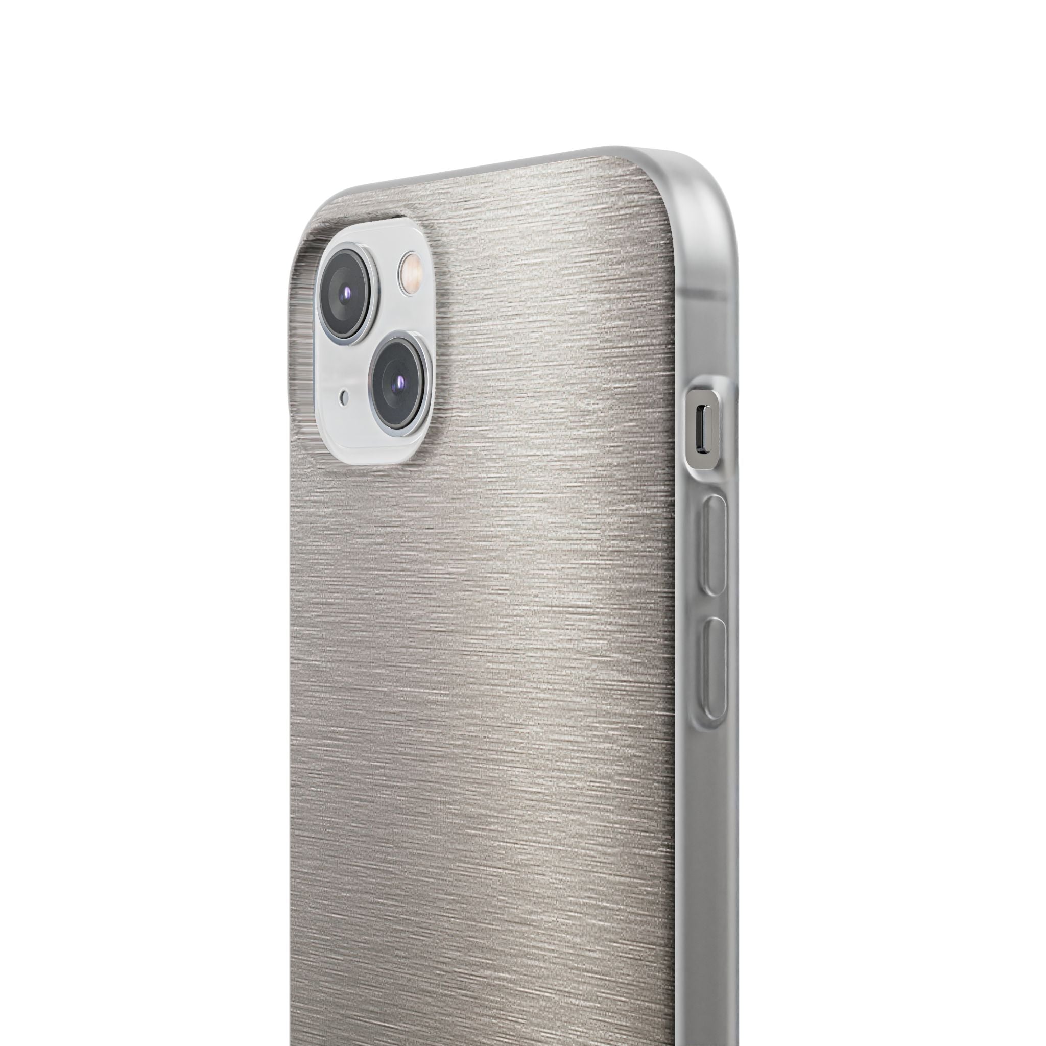 Grey Lite Phone Case for iPhone - Brushed Nickel Linen