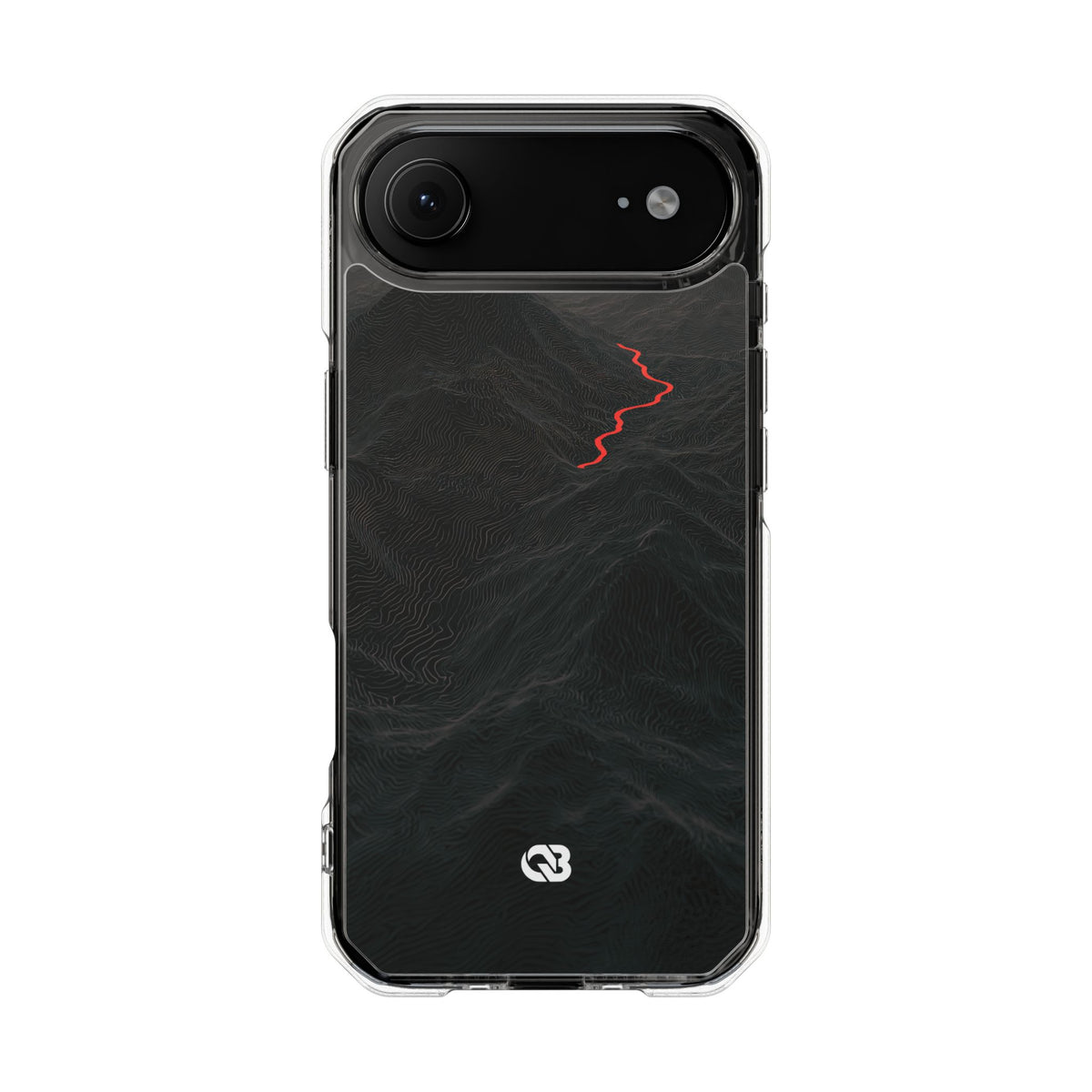 Crimson Ridge Pass · Clear Impact Magnetic Phone Case for iPhone · Black