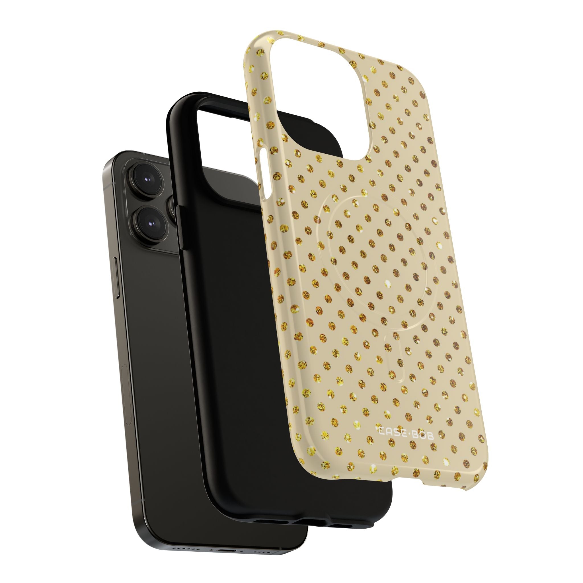 Guldglittergitter iPhone 14 Pro Max Cover - Tough+