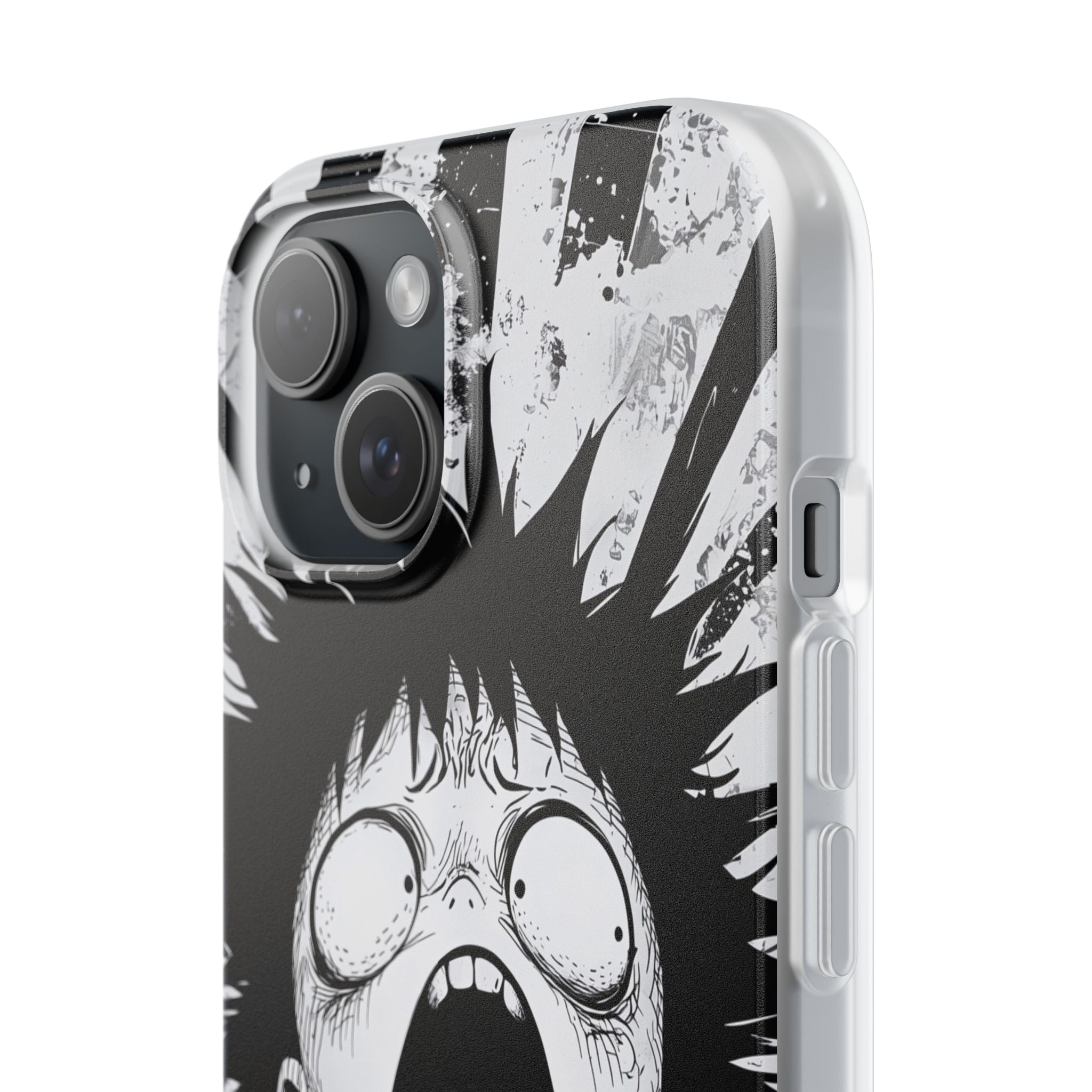 Chaotic Monochrome Scream · Soft Case na iPhone
