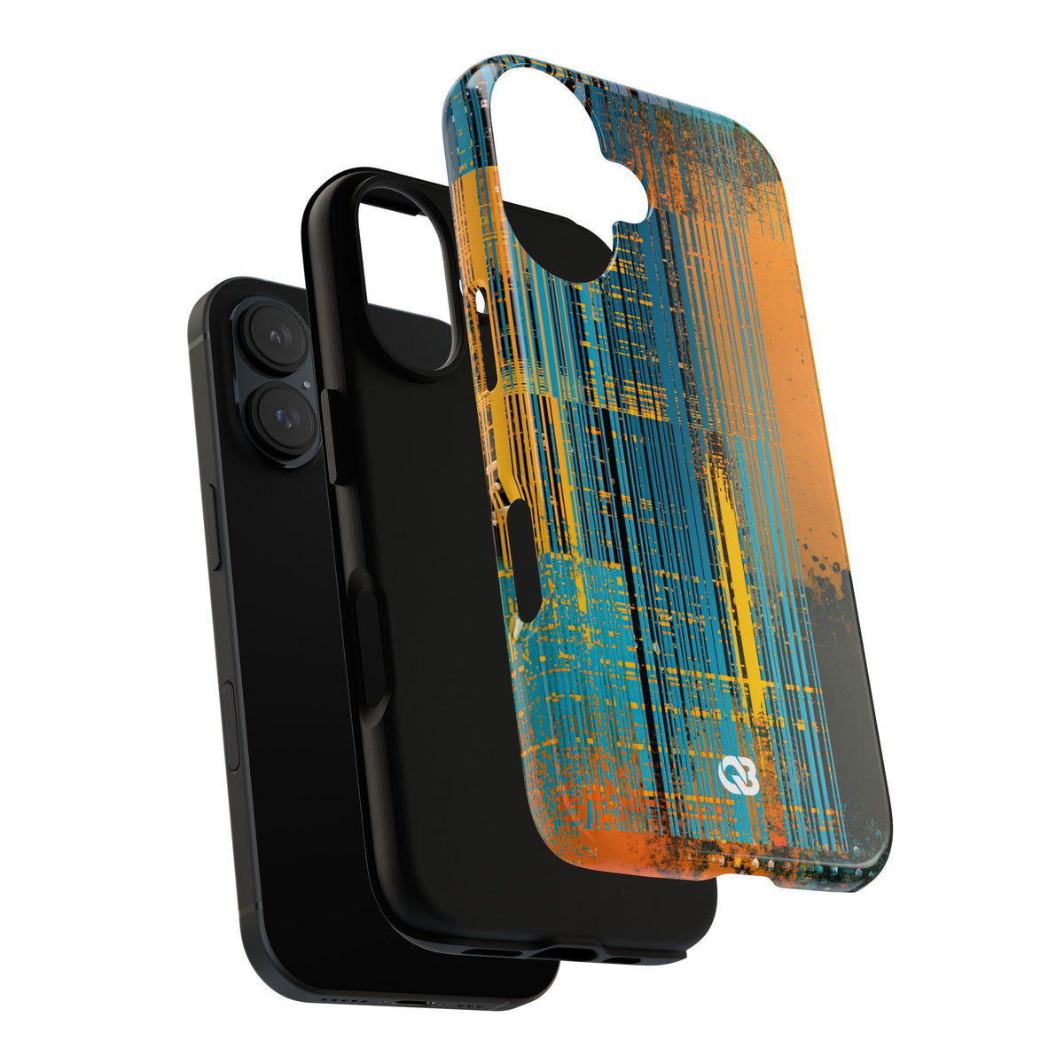Cyber Glitch Stream · Tough Phone Case for iPhone · Teal