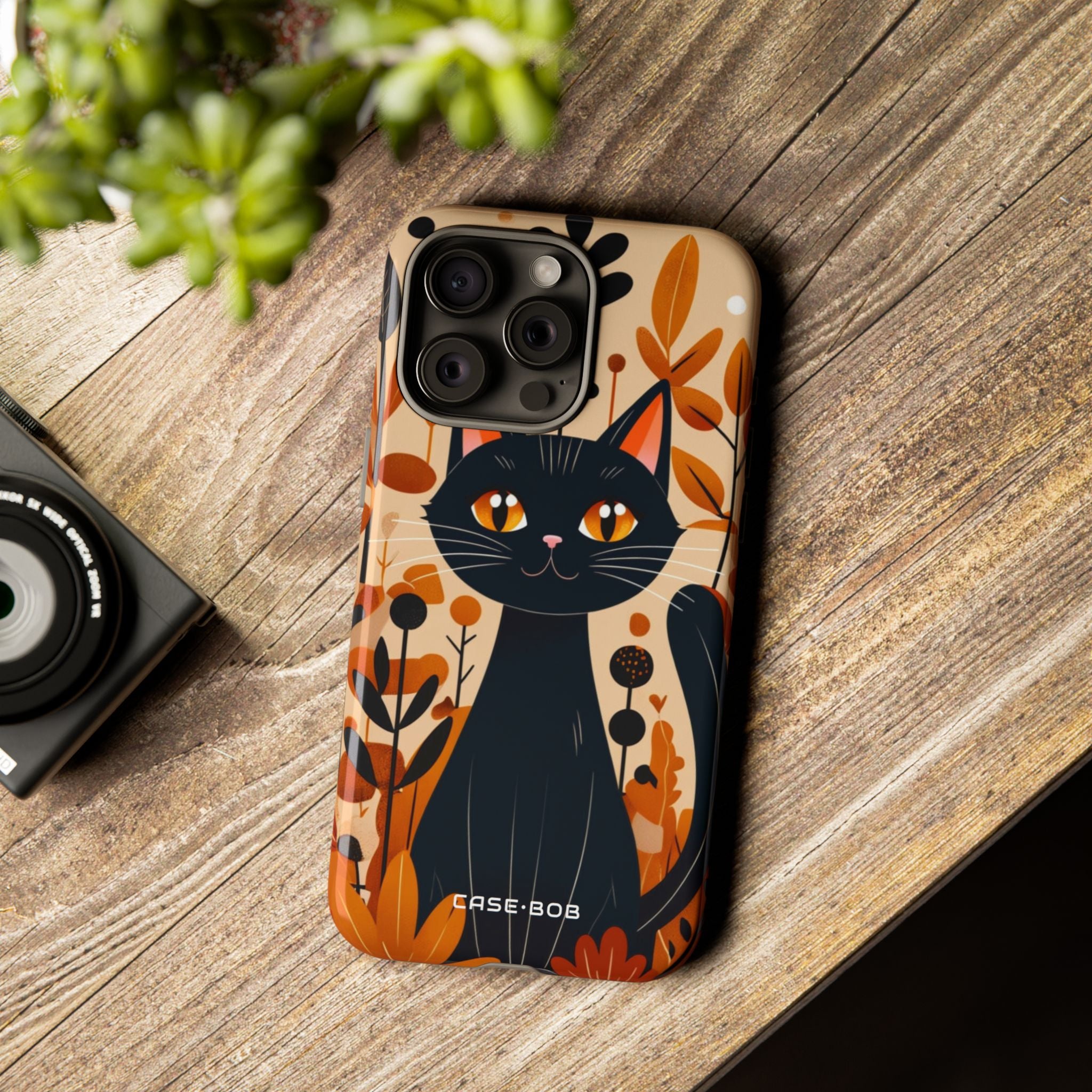 Schwarze Katze Glow iPhone 15 Pro Max Case - Tough