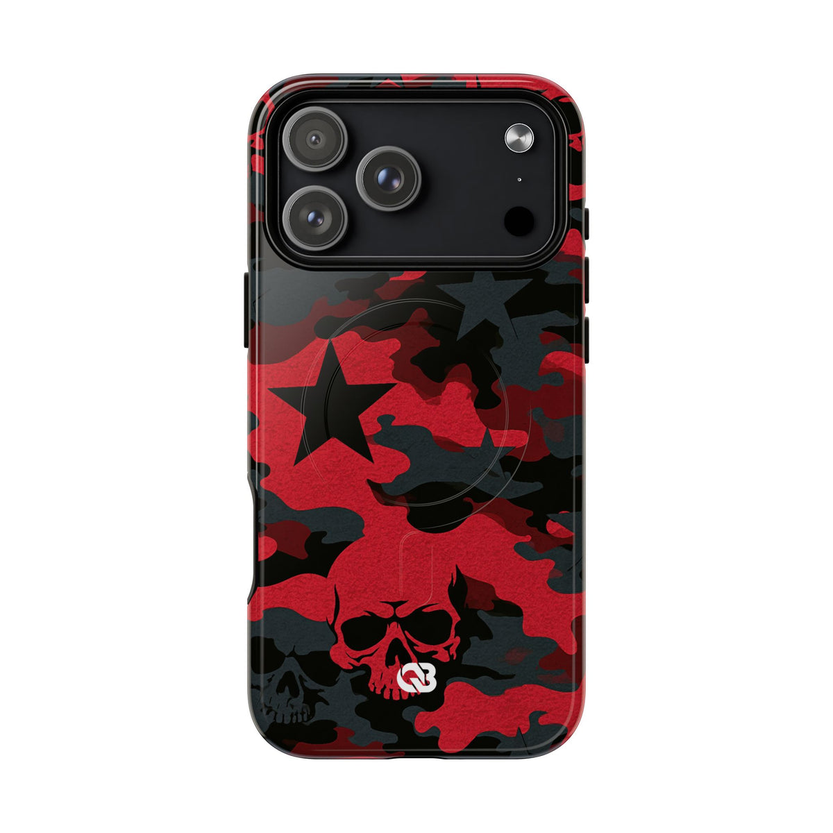 Crimson Skull Camo · Tough 2.0 Magnetic Phone Case for iPhone · Red