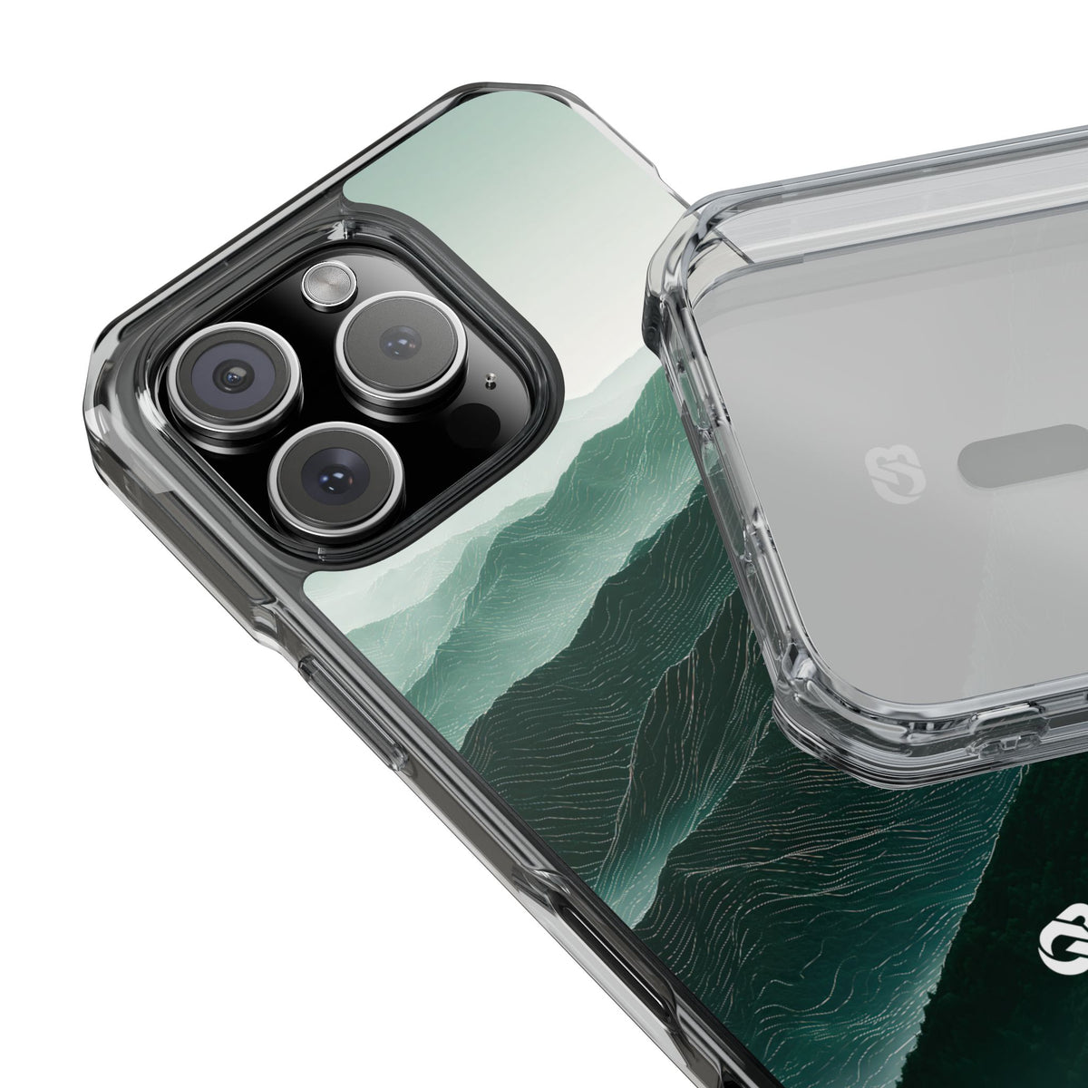 Alpine Mist · Clear Impact Magnetic Phone Case for iPhone · Green