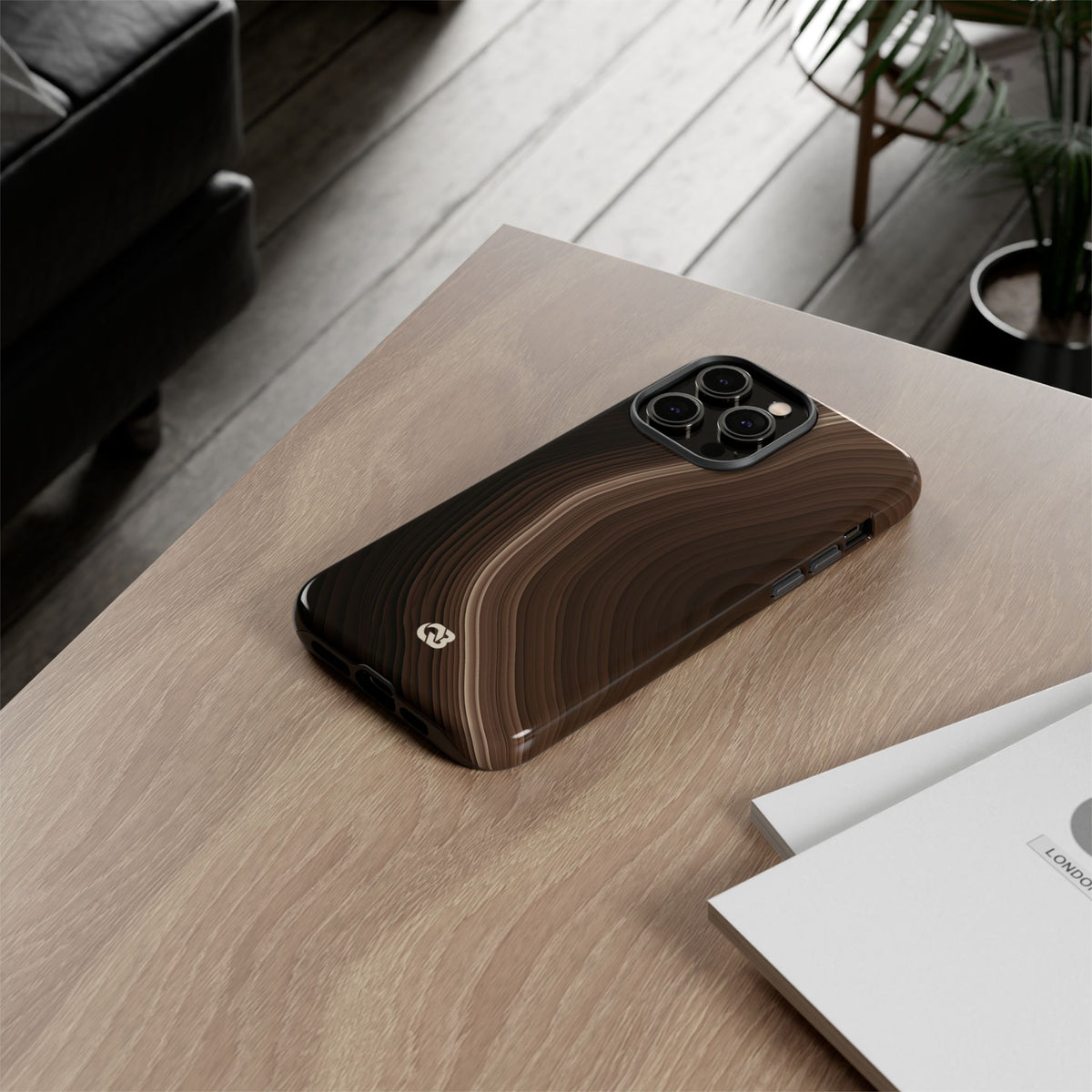 Umber Strata · Tough Phone Case for iPhone · Brown