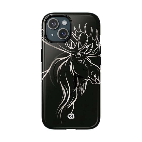 Nordic Moose Contour · Tough 2.0 Magnetic Phone Case for iPhone · Black