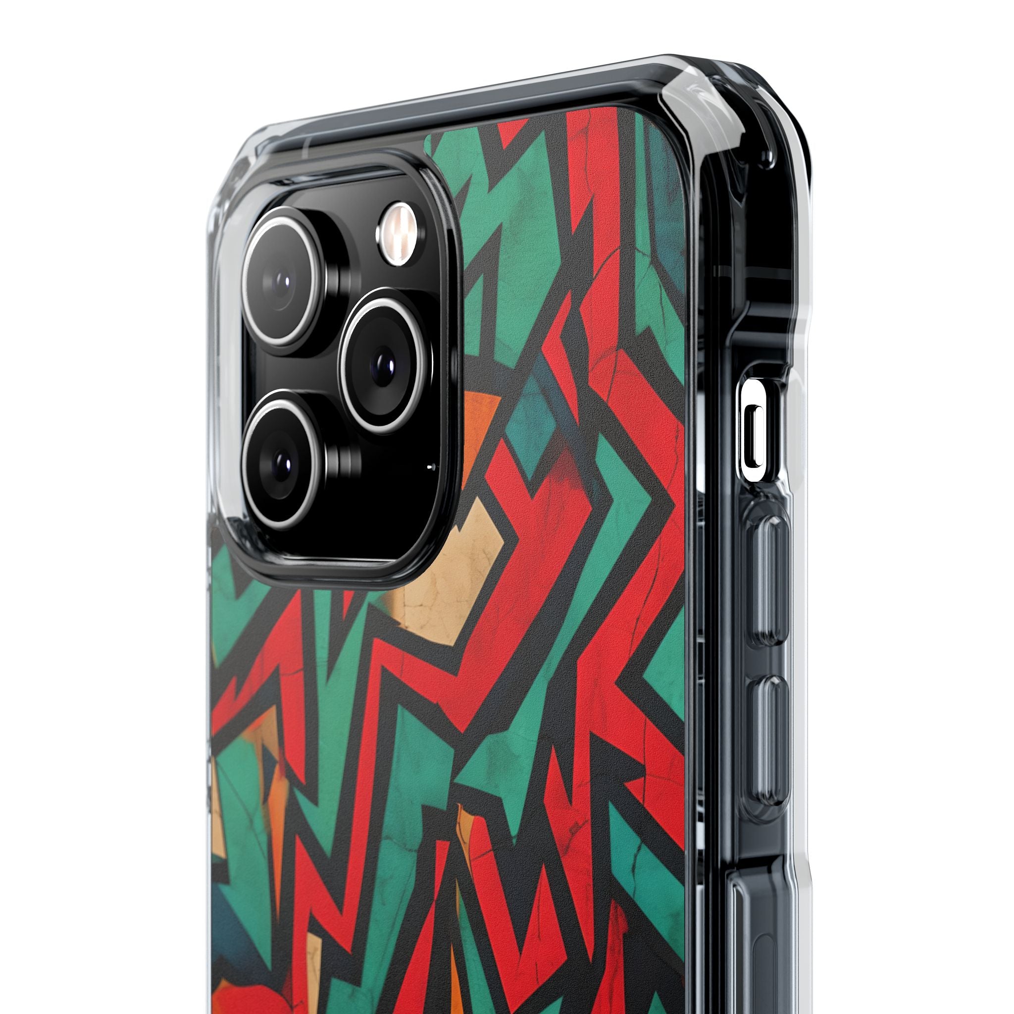 Jagged Teal Static · Impact Phone Case for iPhone · Magsafe