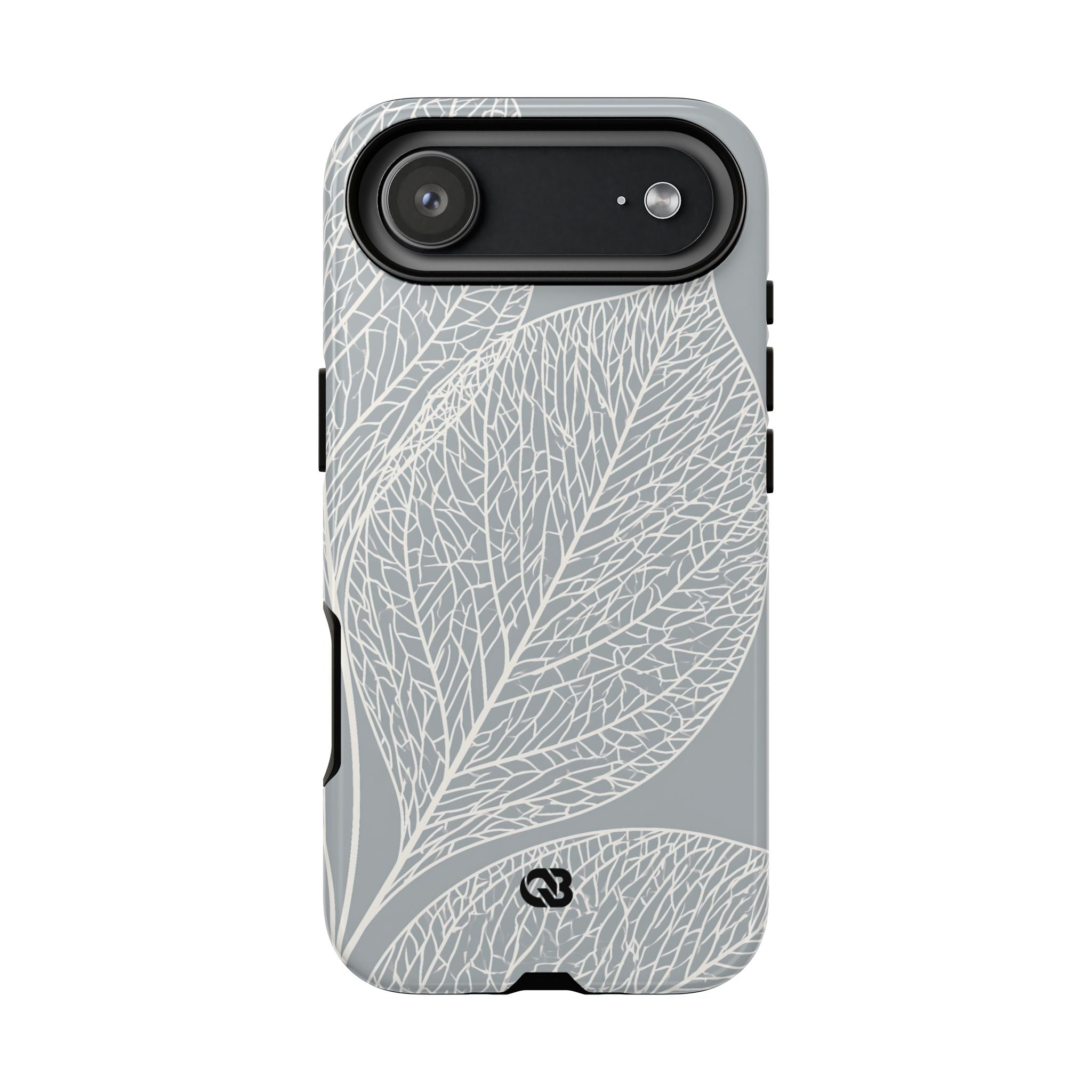 Grey Tough Phone Case for iPhone - Frosted Ash Veins